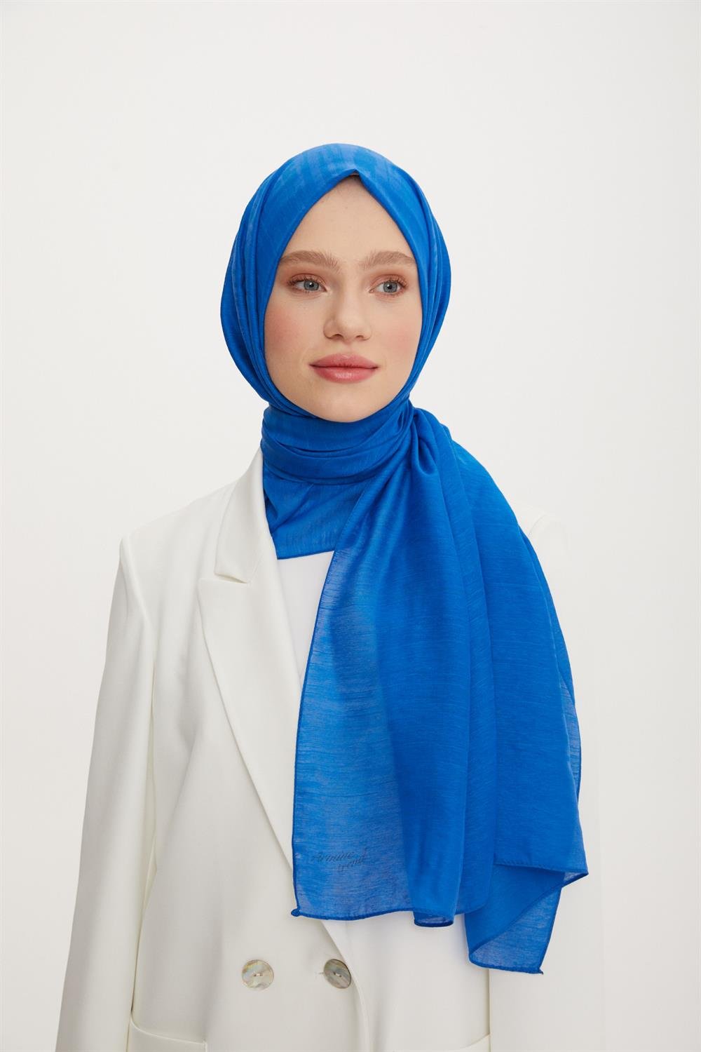 Armine Trend Işıl Şal 2 - Pamuklu - ATS2ISL-554 - Mavi