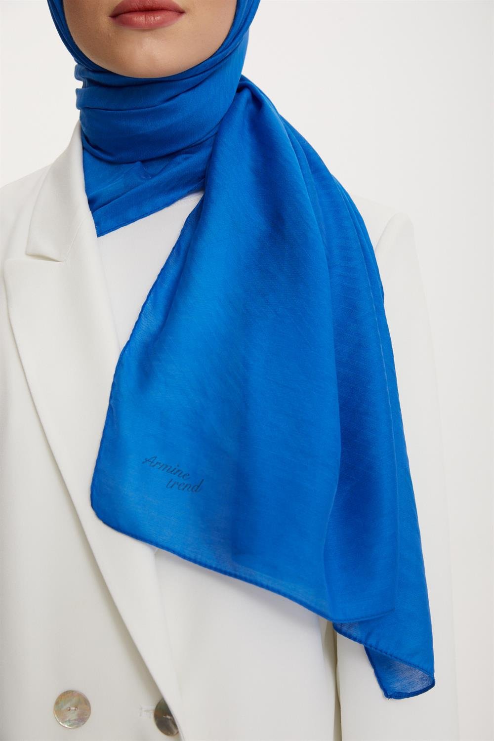 Armine Trend Işıl Şal 3 - Pamuklu - ATS3ISL-554 - Mavi