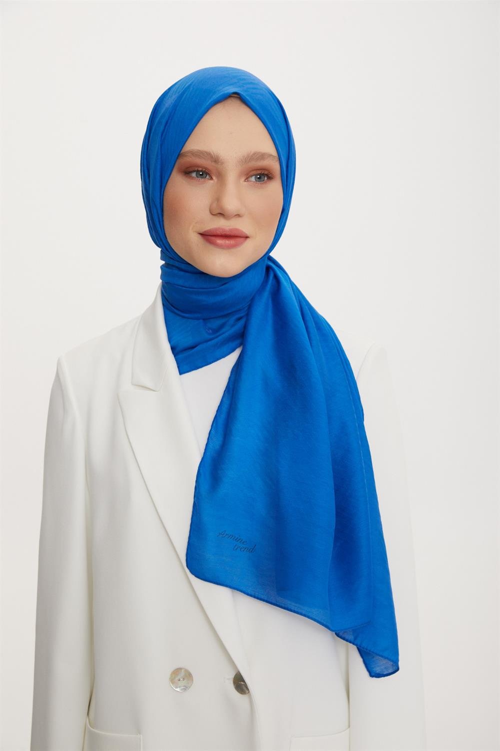 Armine Trend Işıl Şal 3 - Pamuklu - ATS3ISL-554 - Mavi