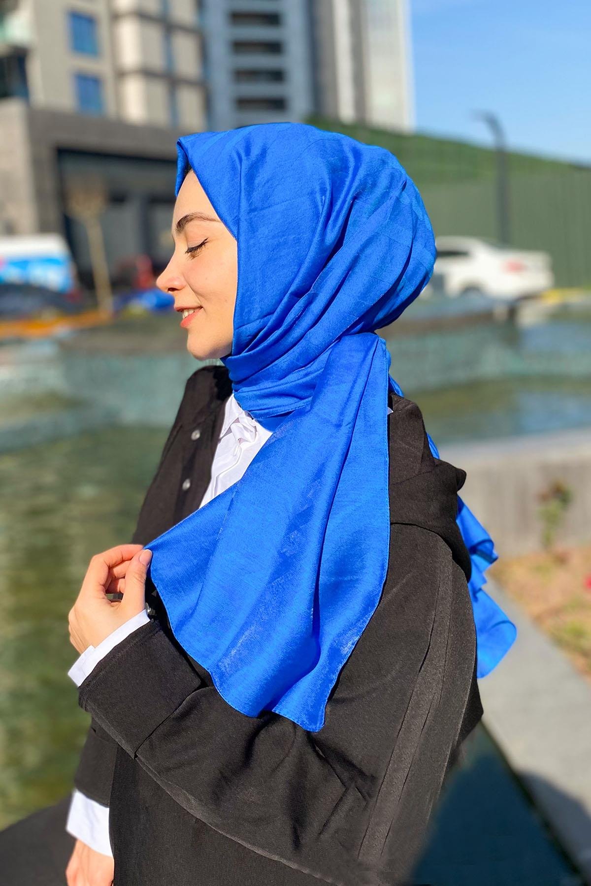 Armine Trend Işıl Şal 4 - Pamuklu - ATS4ISL-554 - Mavi