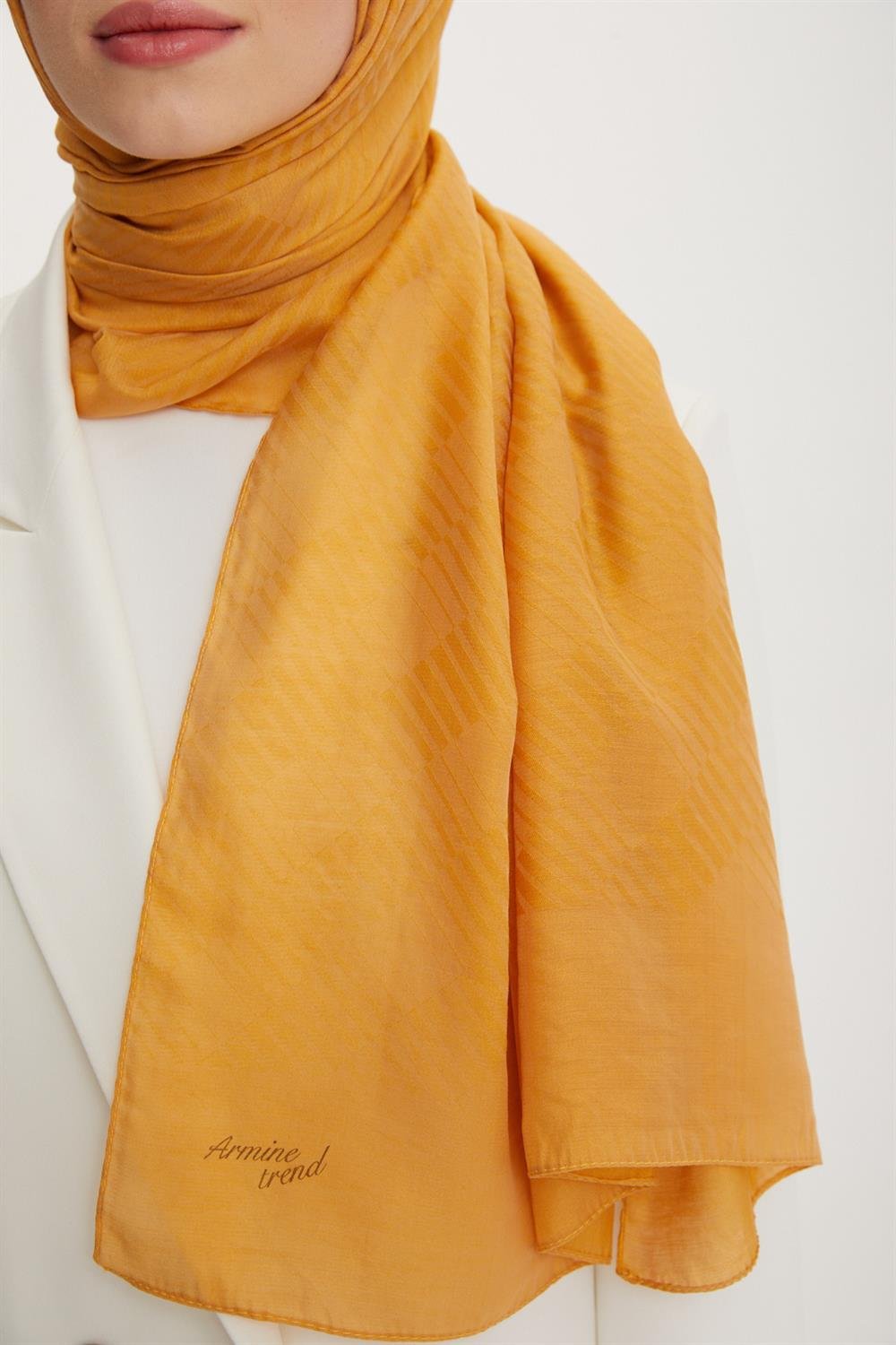 Armine Trend Işıl Şal - Pamuklu - ATS3ISL - 3'lü Set - Beyaz, Yeşil, Hardal Sarısı