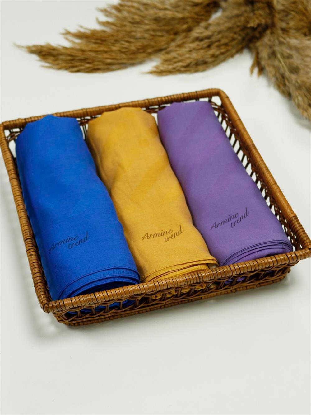Armine Trend Işıl Şal - Pamuklu - ATS4ISL - 3'lü Set - Sıcak Tonlar