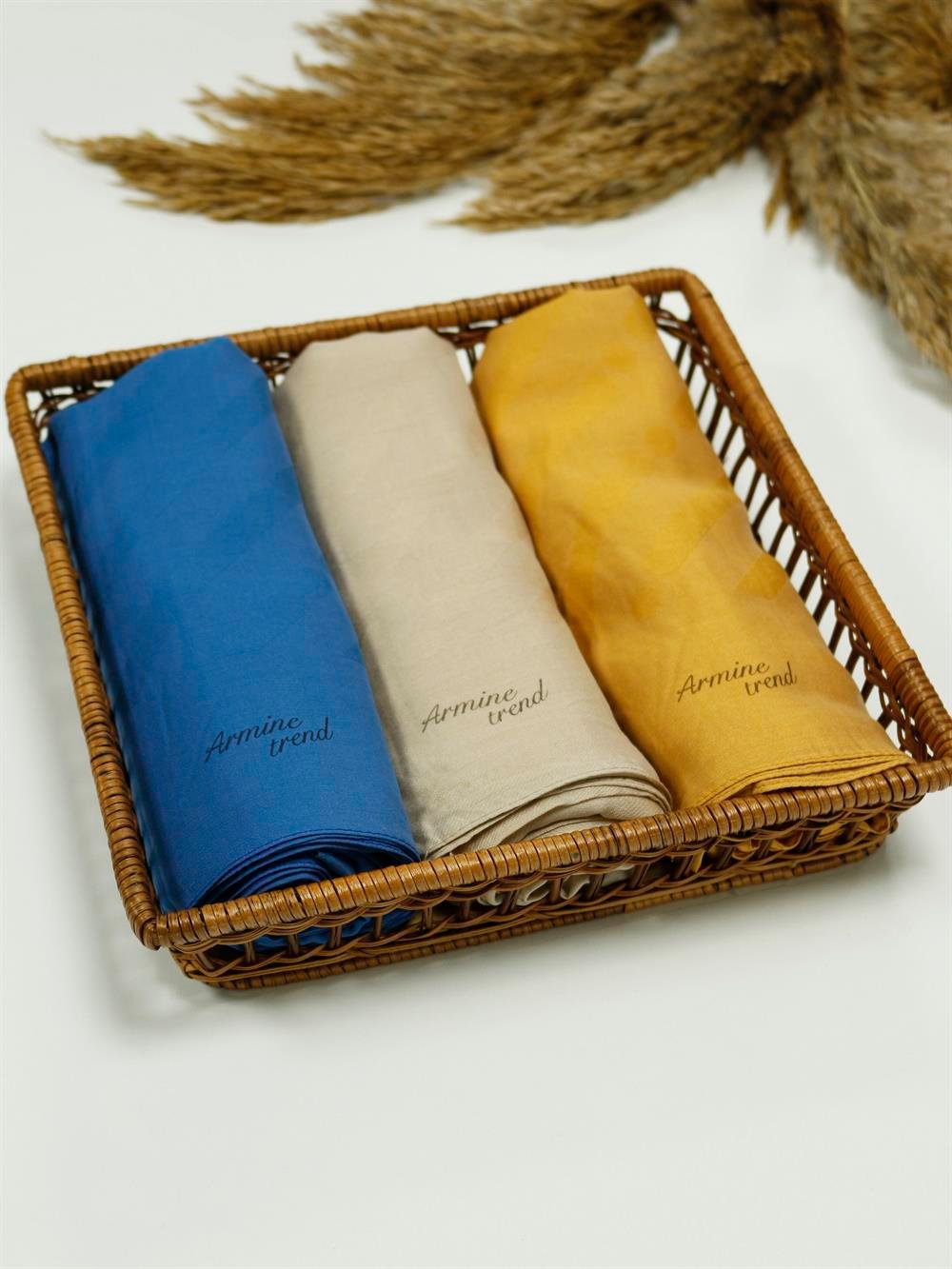 Armine Trend Işıl Şal - Pamuklu - ATS4ISL - 3'lü Set - Gün Işığı Tonları