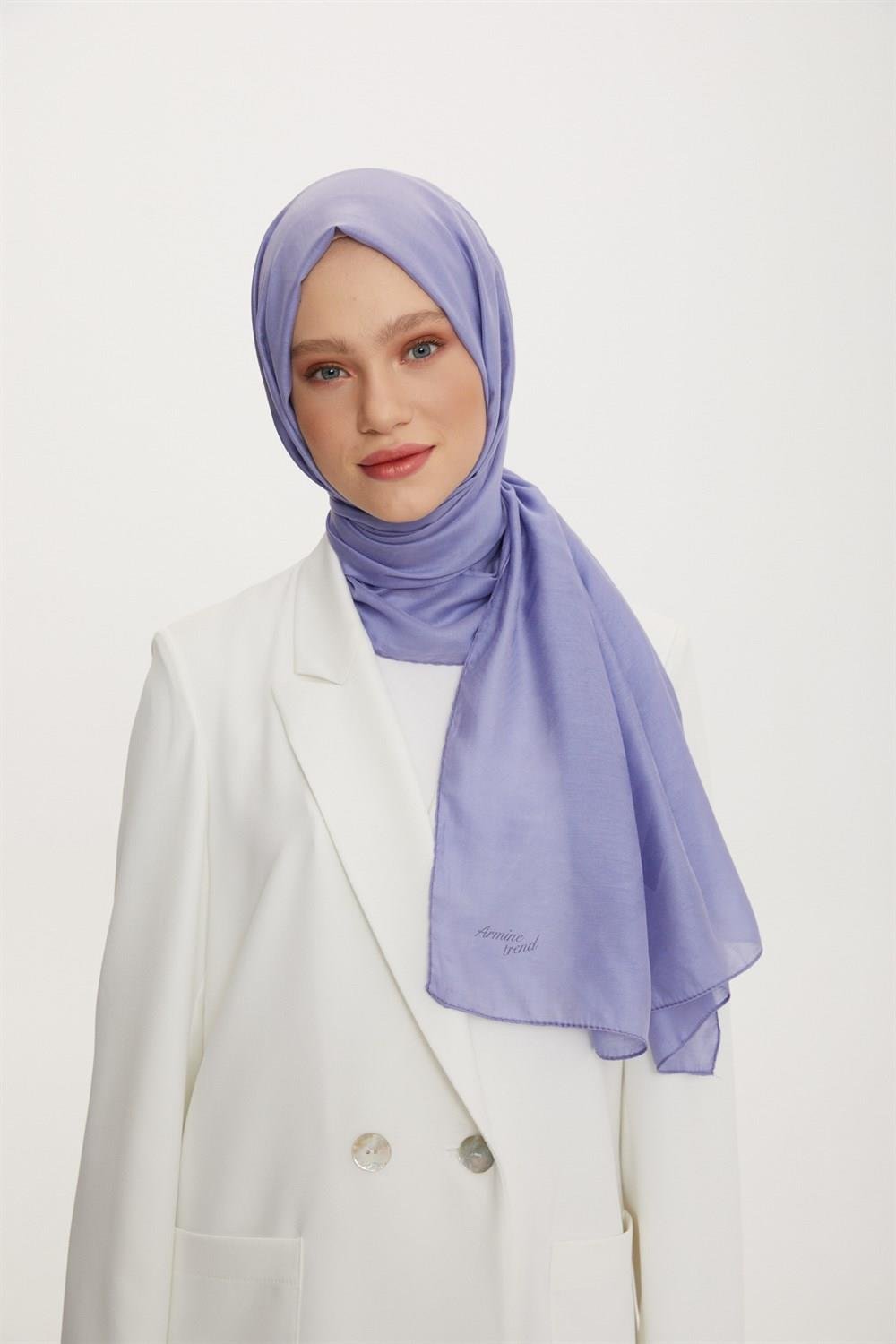 Armine Trend Işıl Şal - Pamuklu - ATS5ISL - 3'lü Set - Menekşe, Beyaz, Turuncu