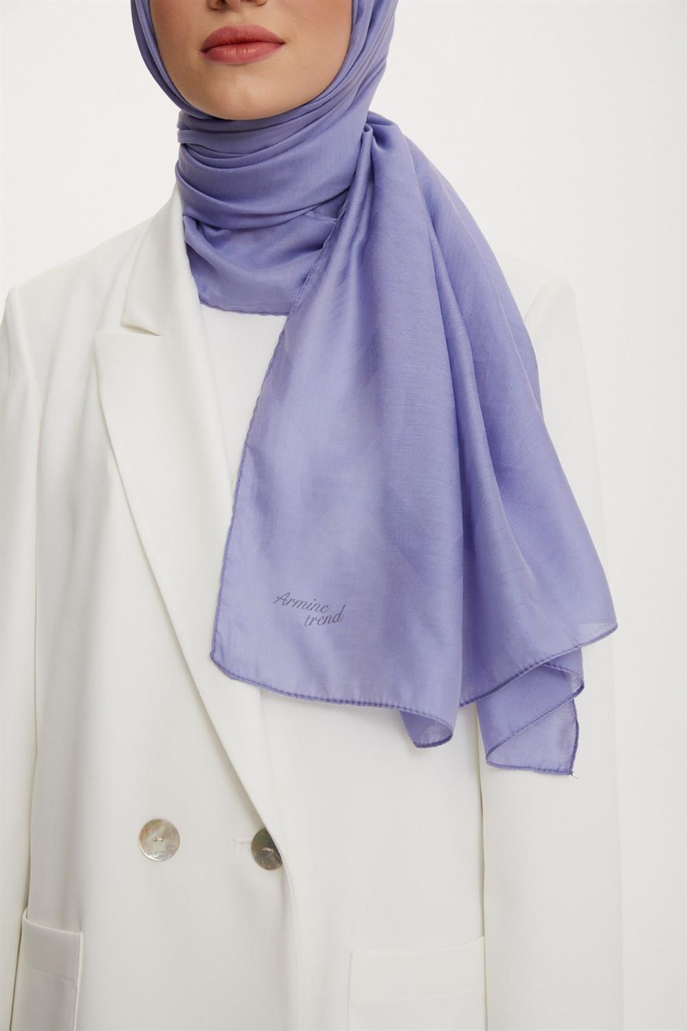 Armine Trend Işıl Şal - Pamuklu - ATS5ISL - 3'lü Set - Menekşe, Beyaz, Turuncu