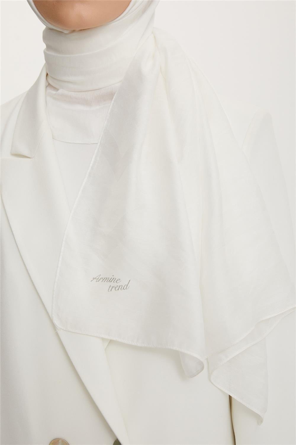 Armine Trend Işıl Şal - Pamuklu - ATSISL-02 - Beyaz