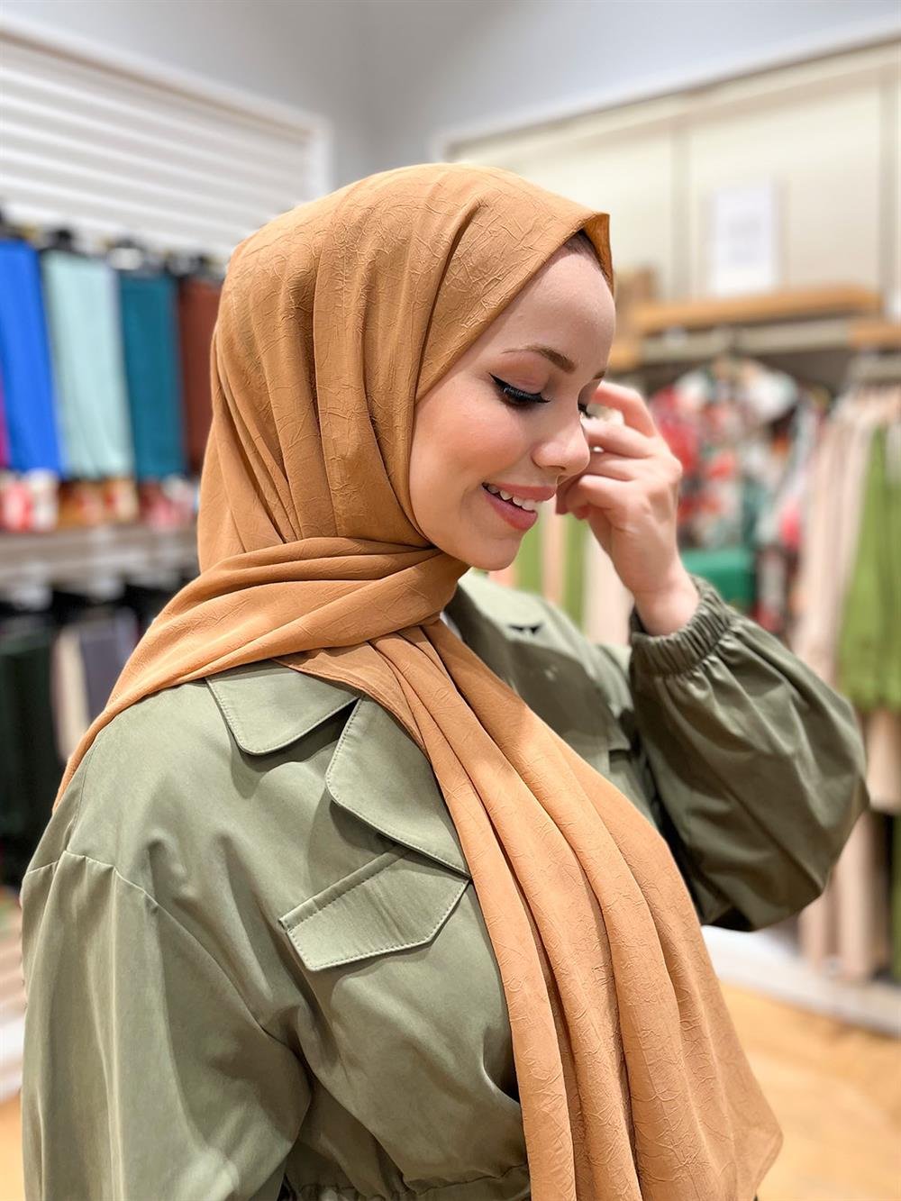 Armine Trend Krinkıl Şifon Şal - ATSKRN-21 - Renk