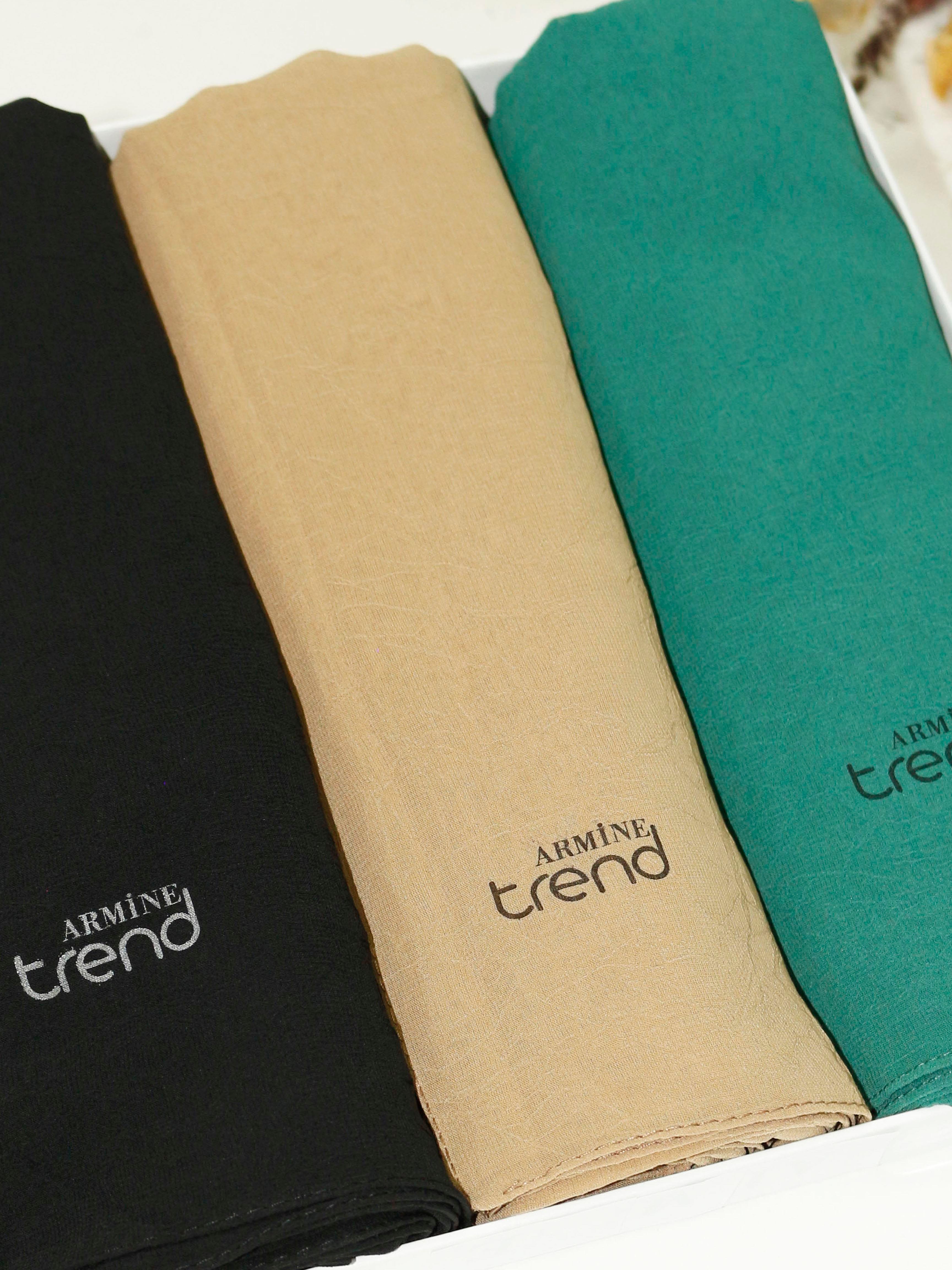 Armine Trend Krinkıl Şifon Şal - ATSKRN - 3'lü Set - Gizemli Orman