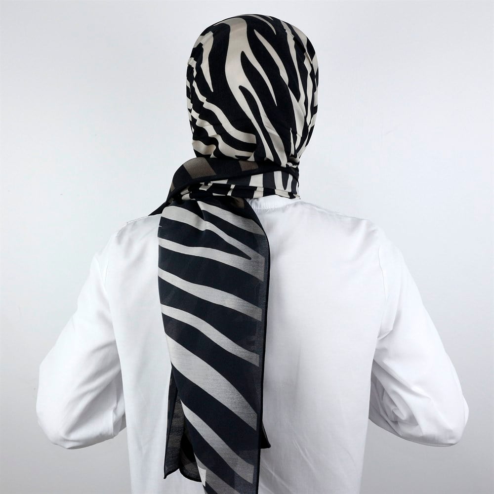 Armine Trend Modal Şal - Zebra Desenli - 2206-02