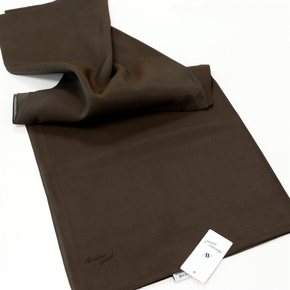 Armine Trend Modal Şal - Düz Renk - Acı Kahve - MDZ01-325