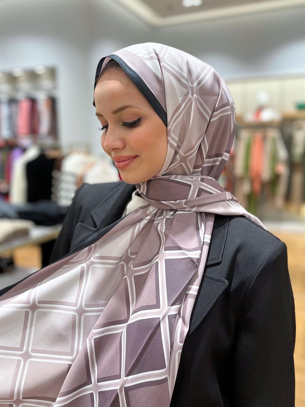 Armine Trend Modal Şal - Karo Desen - 5338-03