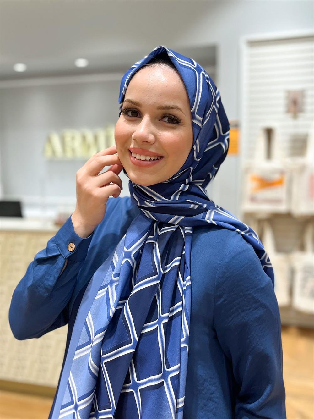 Armine Trend Modal Şal - Karo Desen - 5338-09
