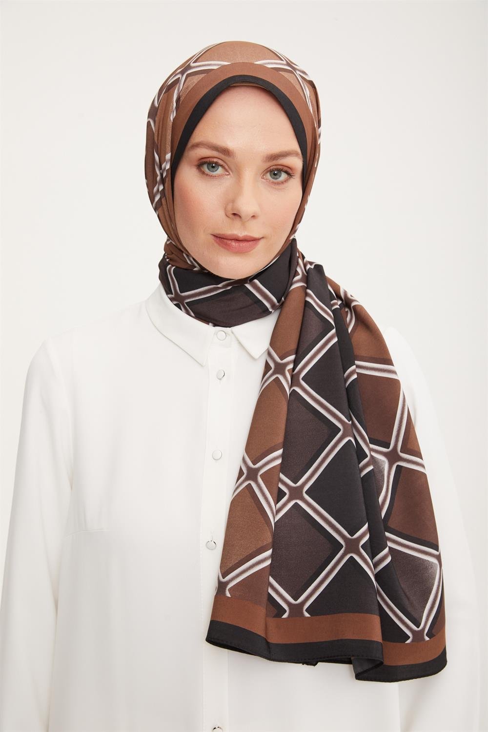 Armine Trend Modal Şal - Karo Desen - 5338-05
