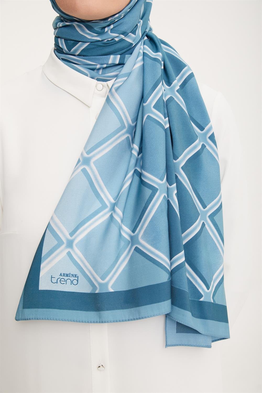 Armine Trend Modal Şal - Karo Desen - 5338-25