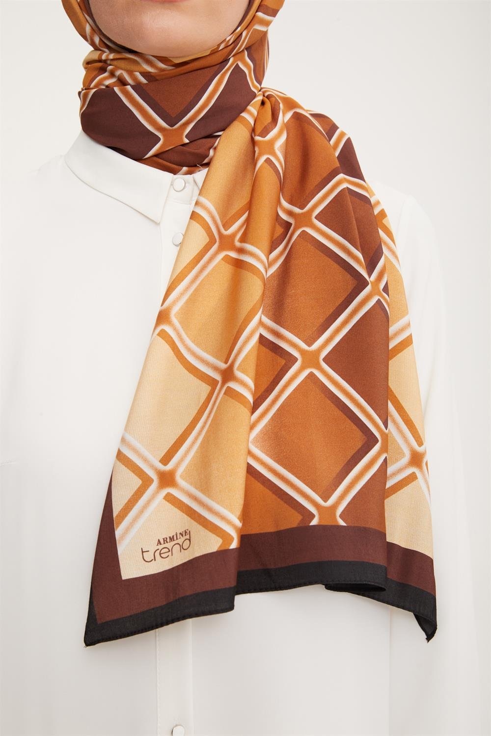 Armine Trend Modal Şal - Karo Desen - 5338-07