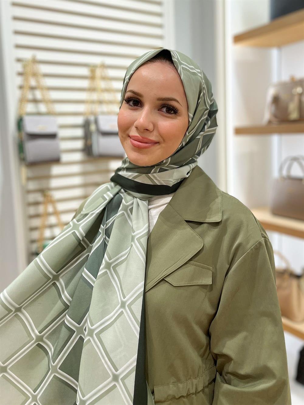 Armine Trend Modal Şal - Karo Desen - 5338-08