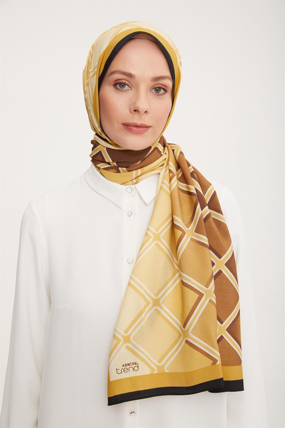 Armine Trend Modal Şal - Karo Desen - 5338-06