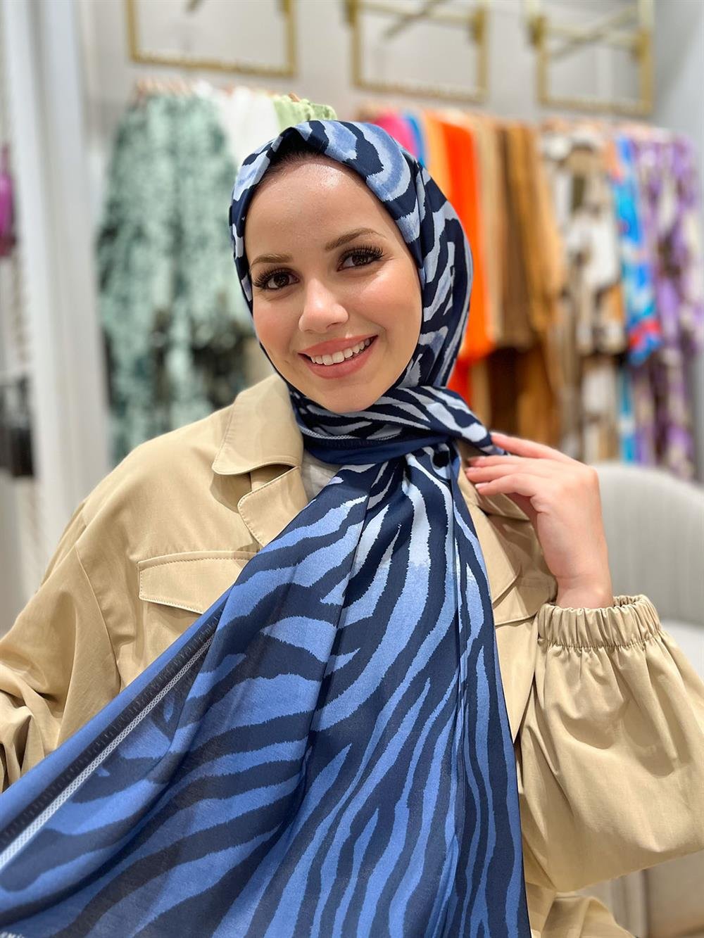 Armine Trend Modal Şal - Zebra Desen - 5747-08