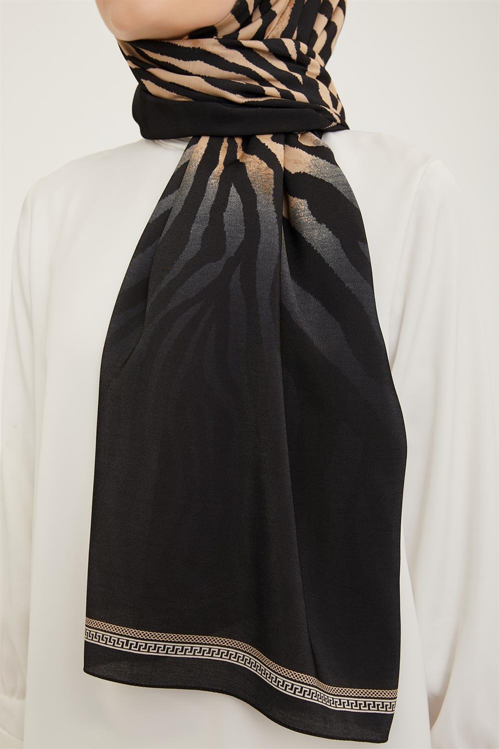 Armine Trend Modal Şal - Zebra Desen - 5747-03