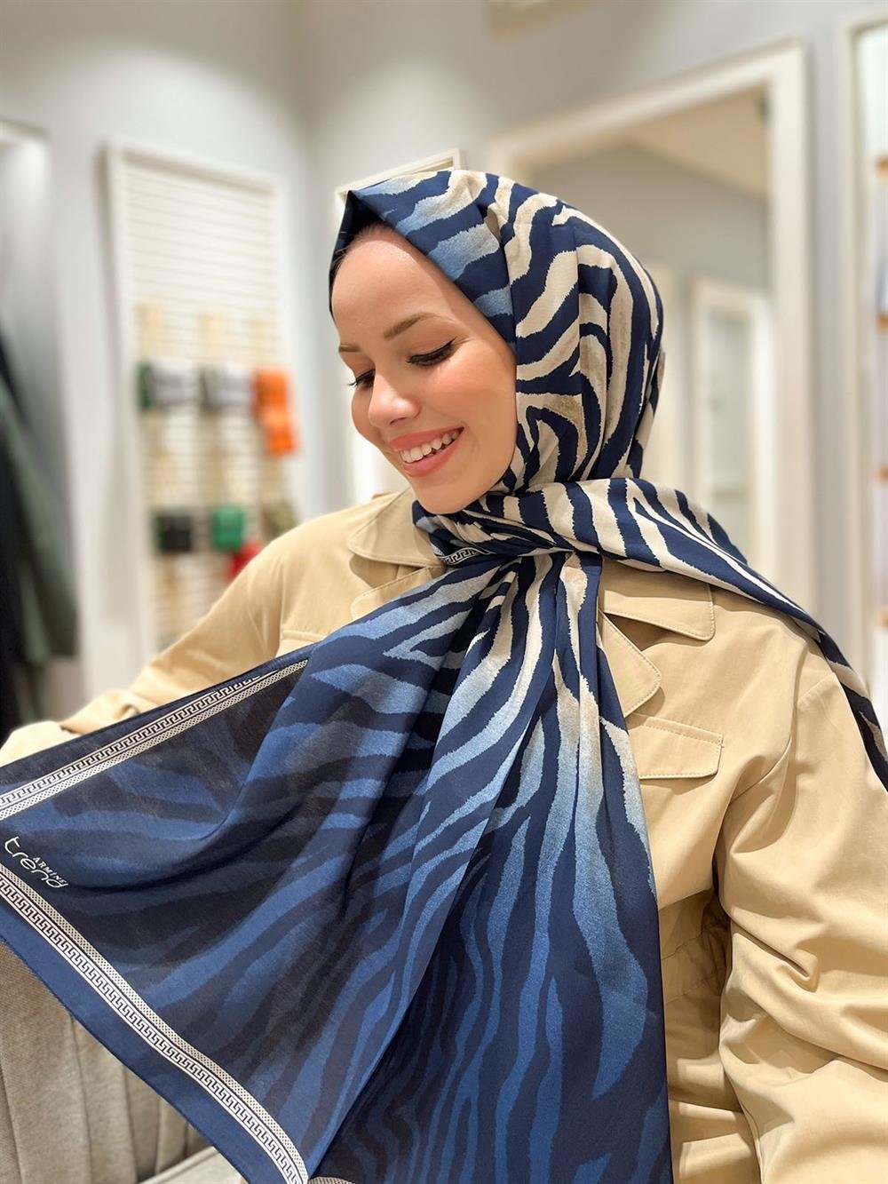 Armine Trend Modal Şal - Zebra Desen - 5747-10