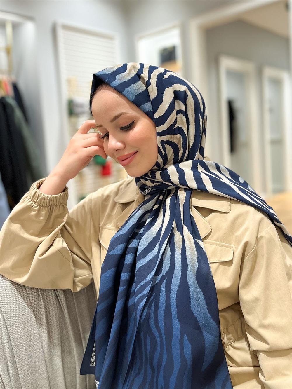 Armine Trend Modal Şal - Zebra Desen - 5747-10