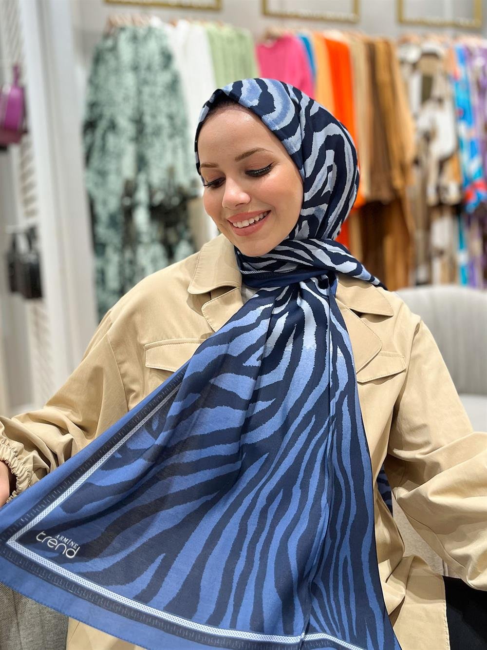 Armine Trend Modal Şal - Zebra Desen - 5747-08