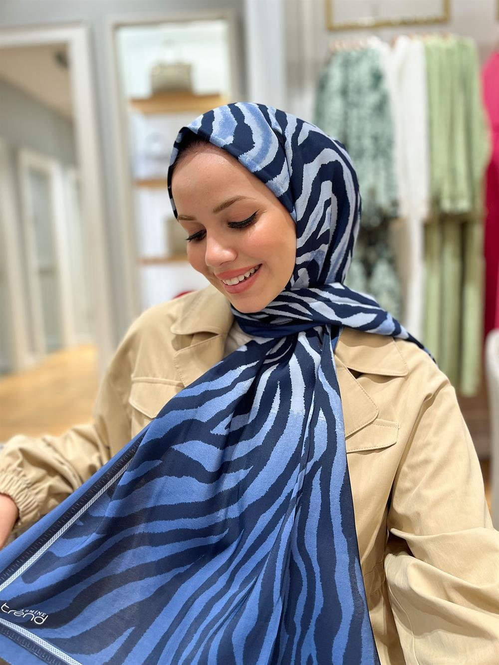 Armine Trend Modal Şal - Zebra Desen - 5747-08