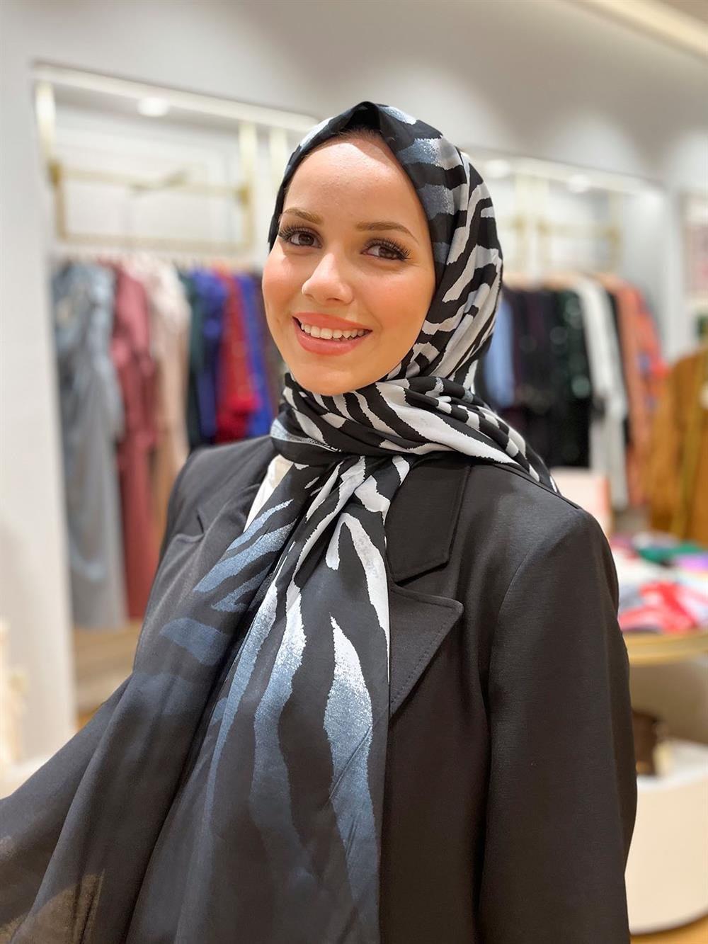 Armine Trend Modal Şal - Zebra Desen - 5747-01