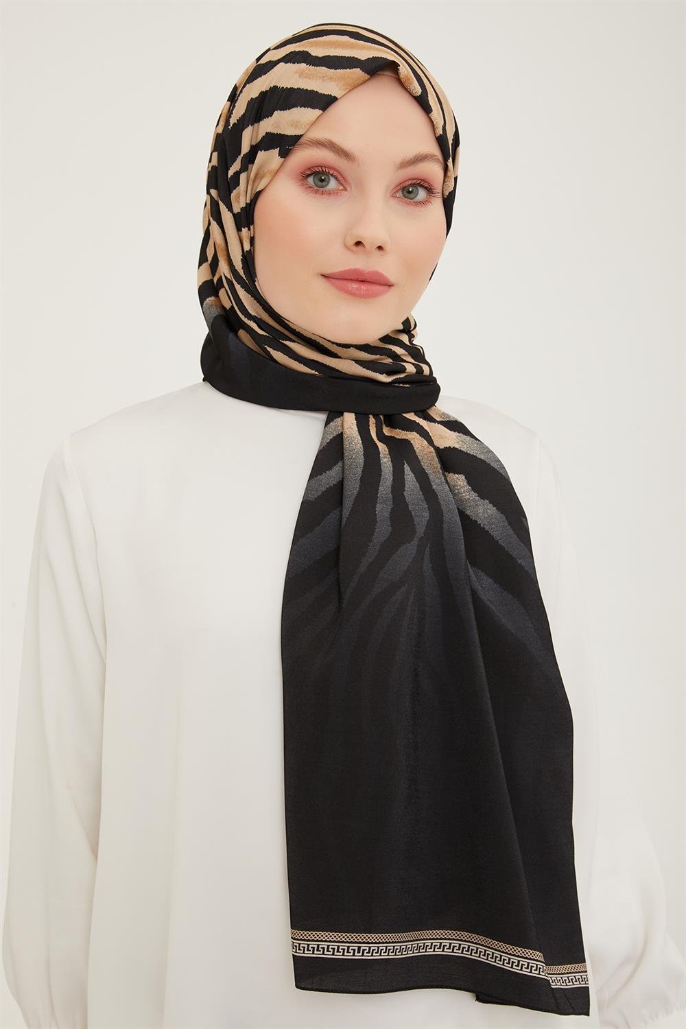 Armine Trend Modal Şal - Zebra Desen - 5747-03