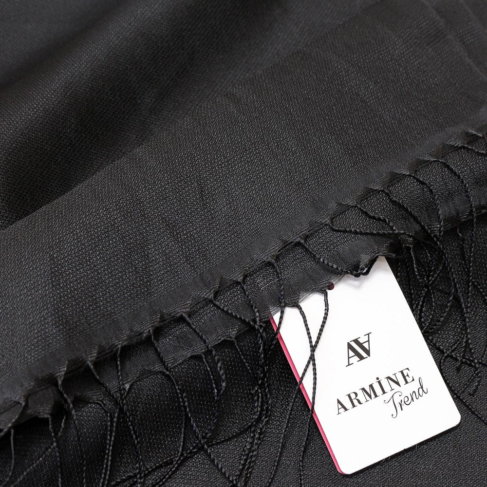 Armine Trend Nergis Şal - Siyah - ATSN01