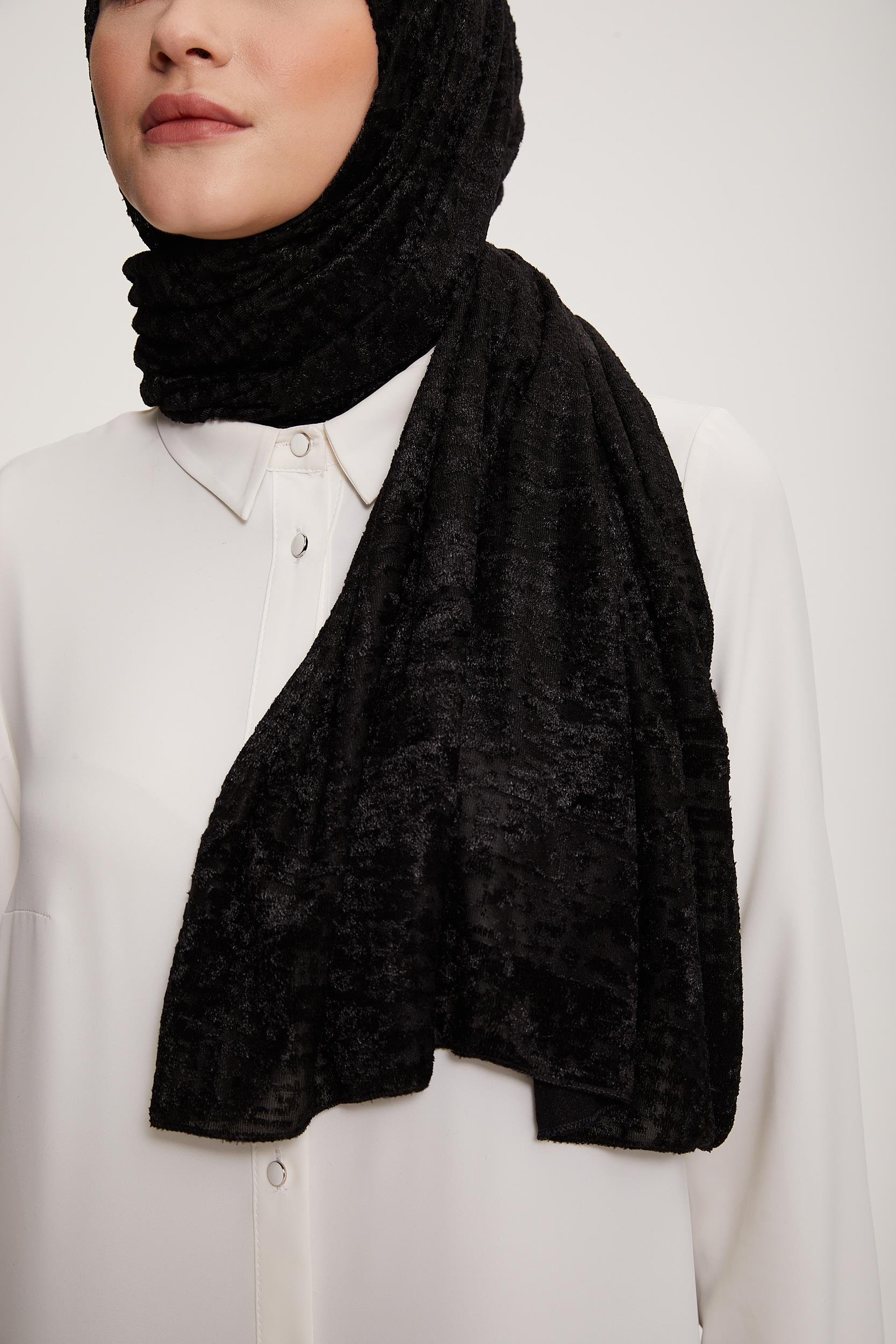 Armine Trend Örme Şal 2 - ATS2OR - 3'lü Set - Siyah, Gece Mavisi, Füme