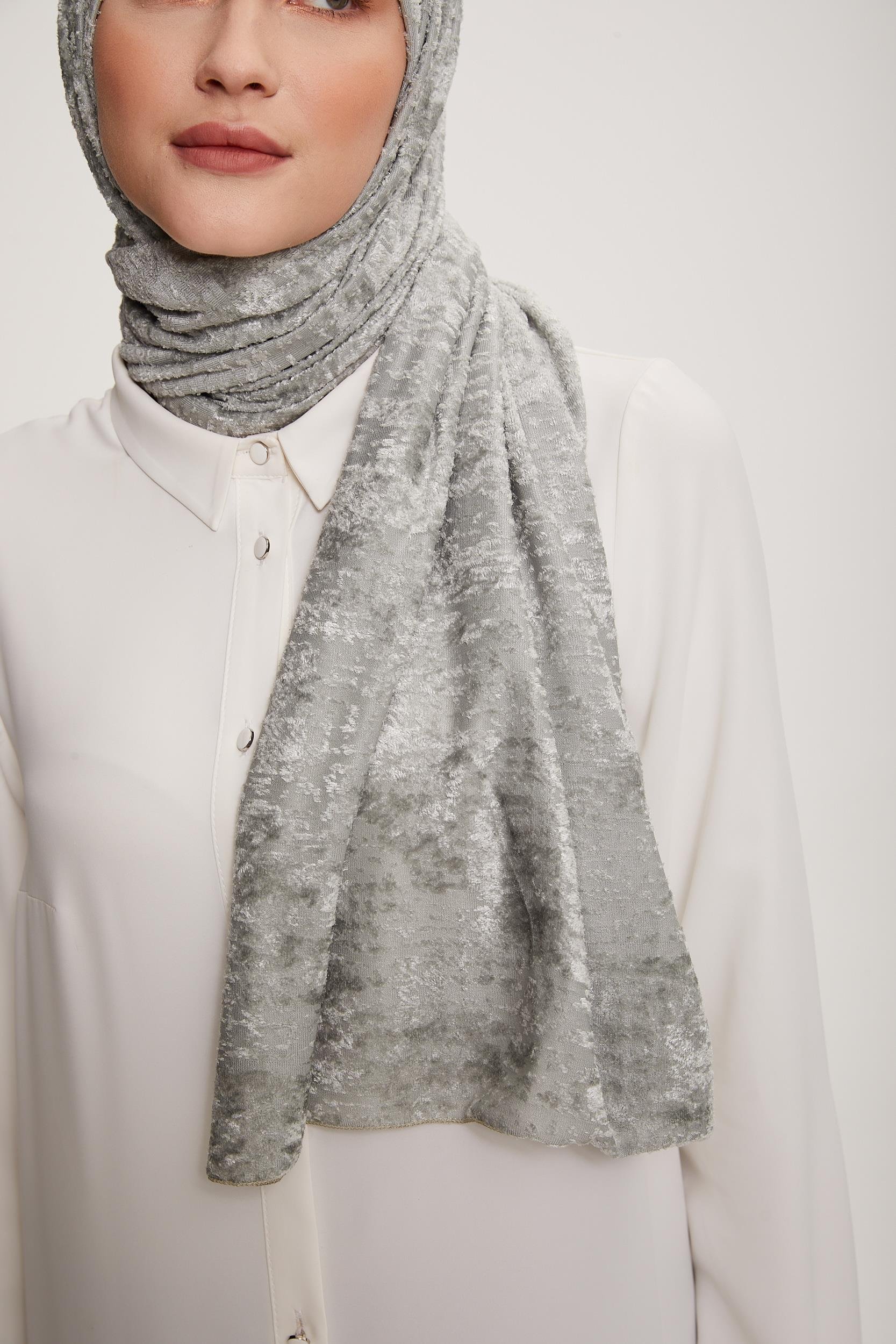Armine Trend Örme Şal 2 - ATS2OR - 3'lü Set - Su Yeşili, Füme, Taş Rengi