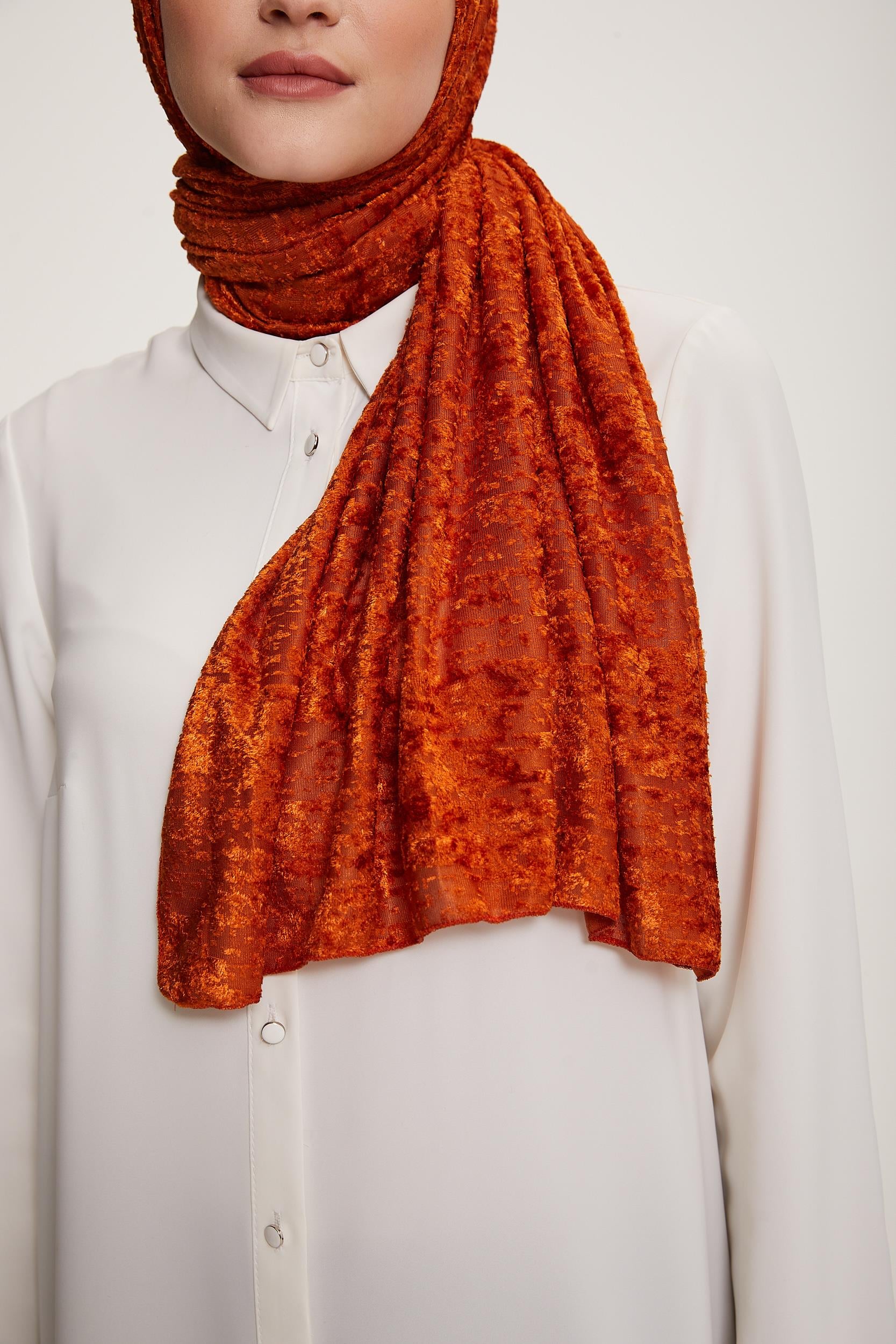Armine Trend Örme Şal 2 - ATS2OR - 3'lü Set - Turuncu, Zümrüt Yeşili, Mor