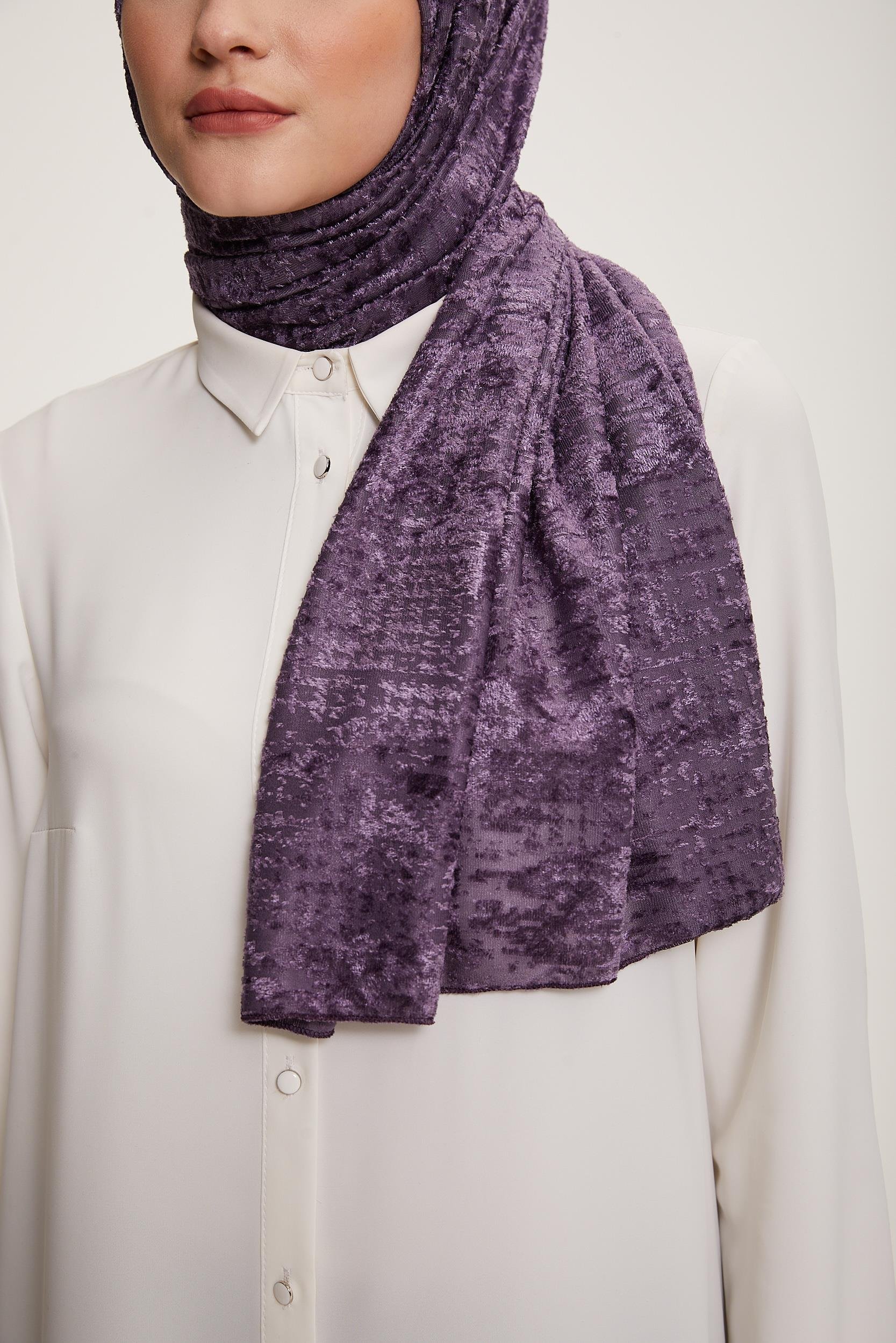 Armine Trend Örme Şal 2 - ATS2OR - 3'lü Set - Gri, Turuncu, Mor