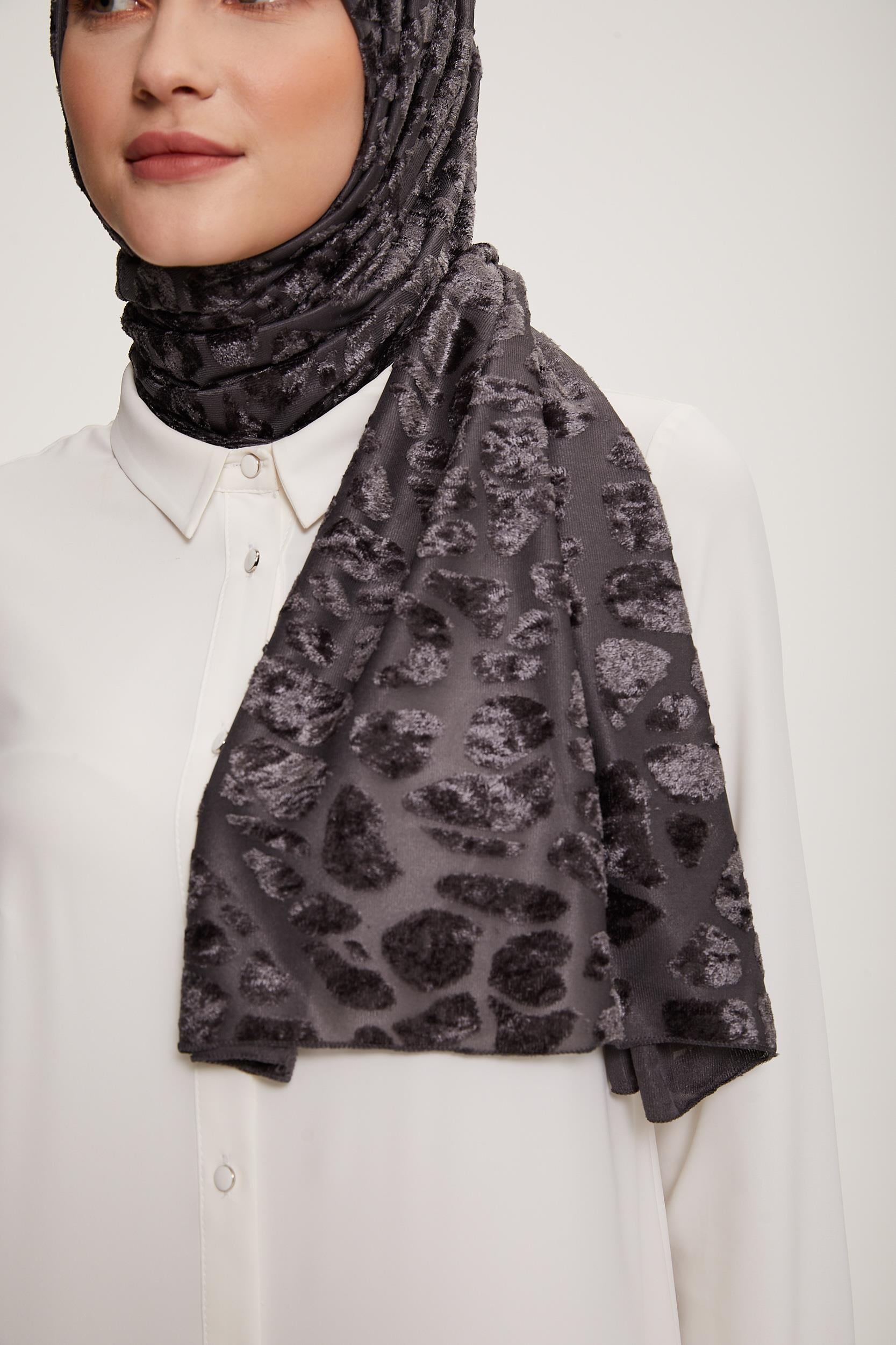 Armine Trend Örme Şal 4 - ATS4OR - 3'lü Set - Gri, Siyah, Füme