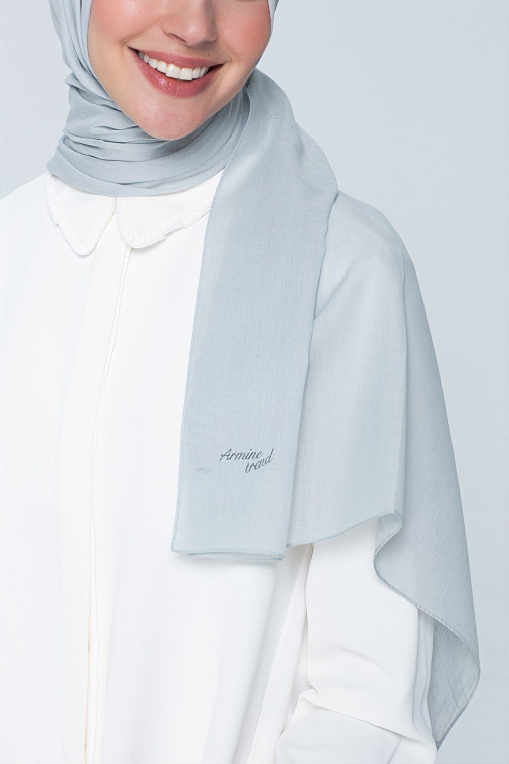 Armine Trend Pamuk Şal - Gümüş