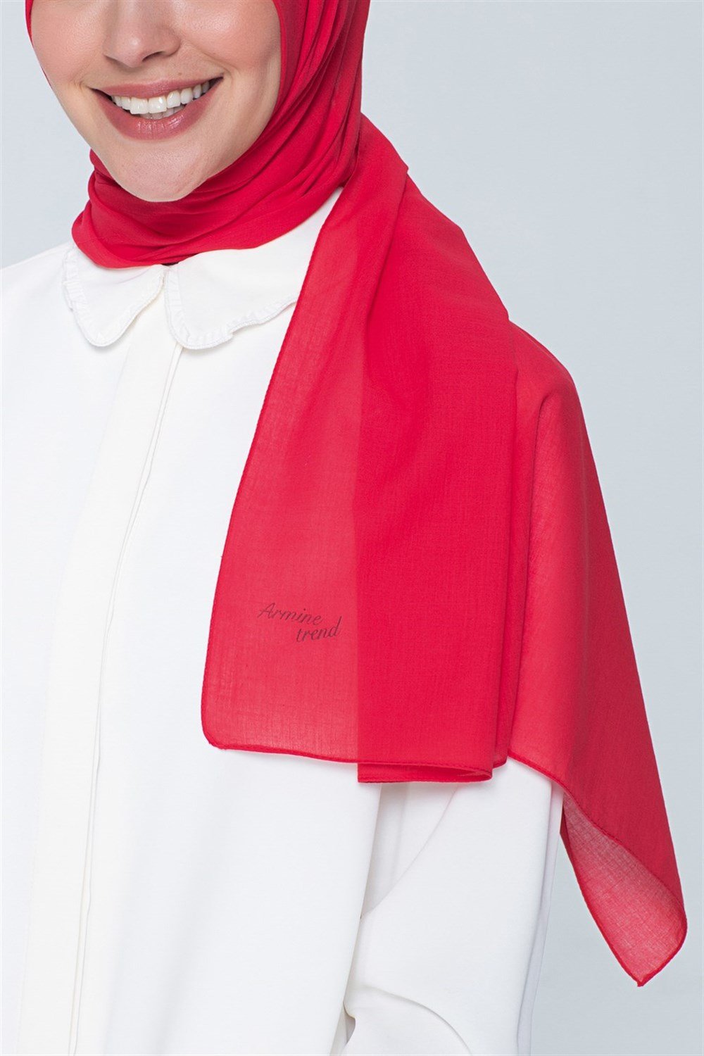 Armine Trend Pamuk Şal - Kırmızı
