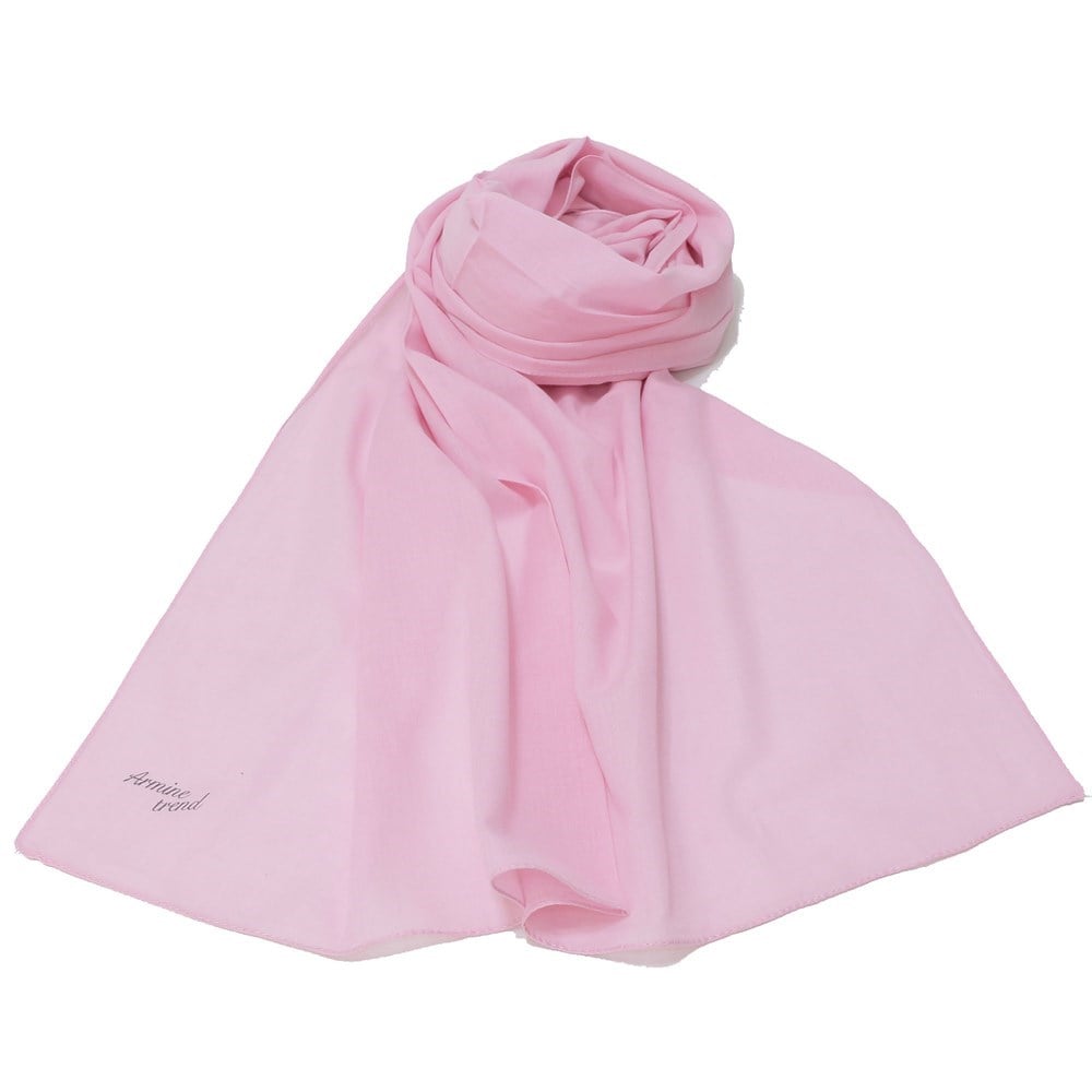 Armine Trend Pamuk Şal Düz Renk - Pembe - Pembe