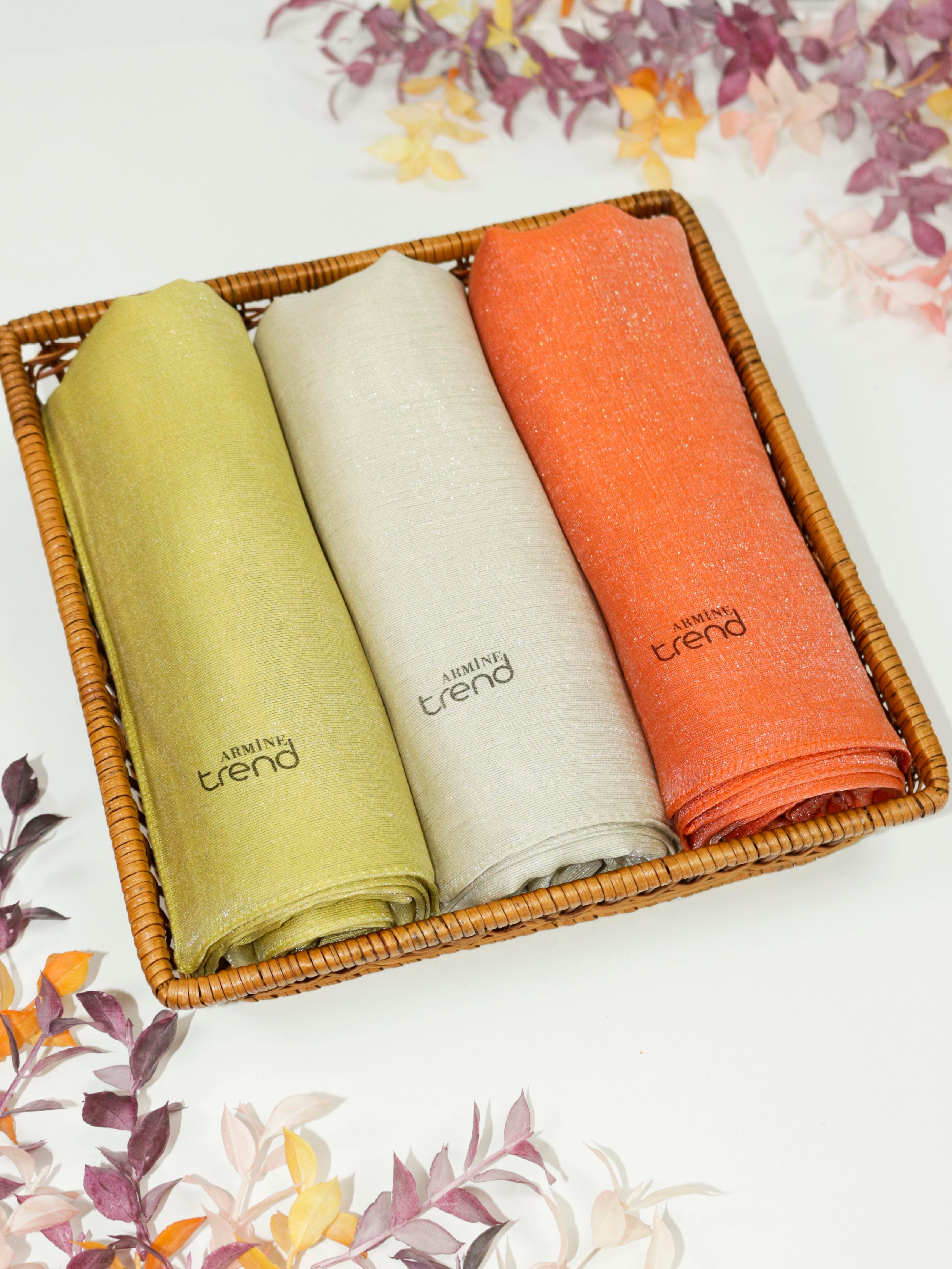 Armine Trend Pırıltı Abiye Şal 1 - ATS1PR - 3'lü Set -