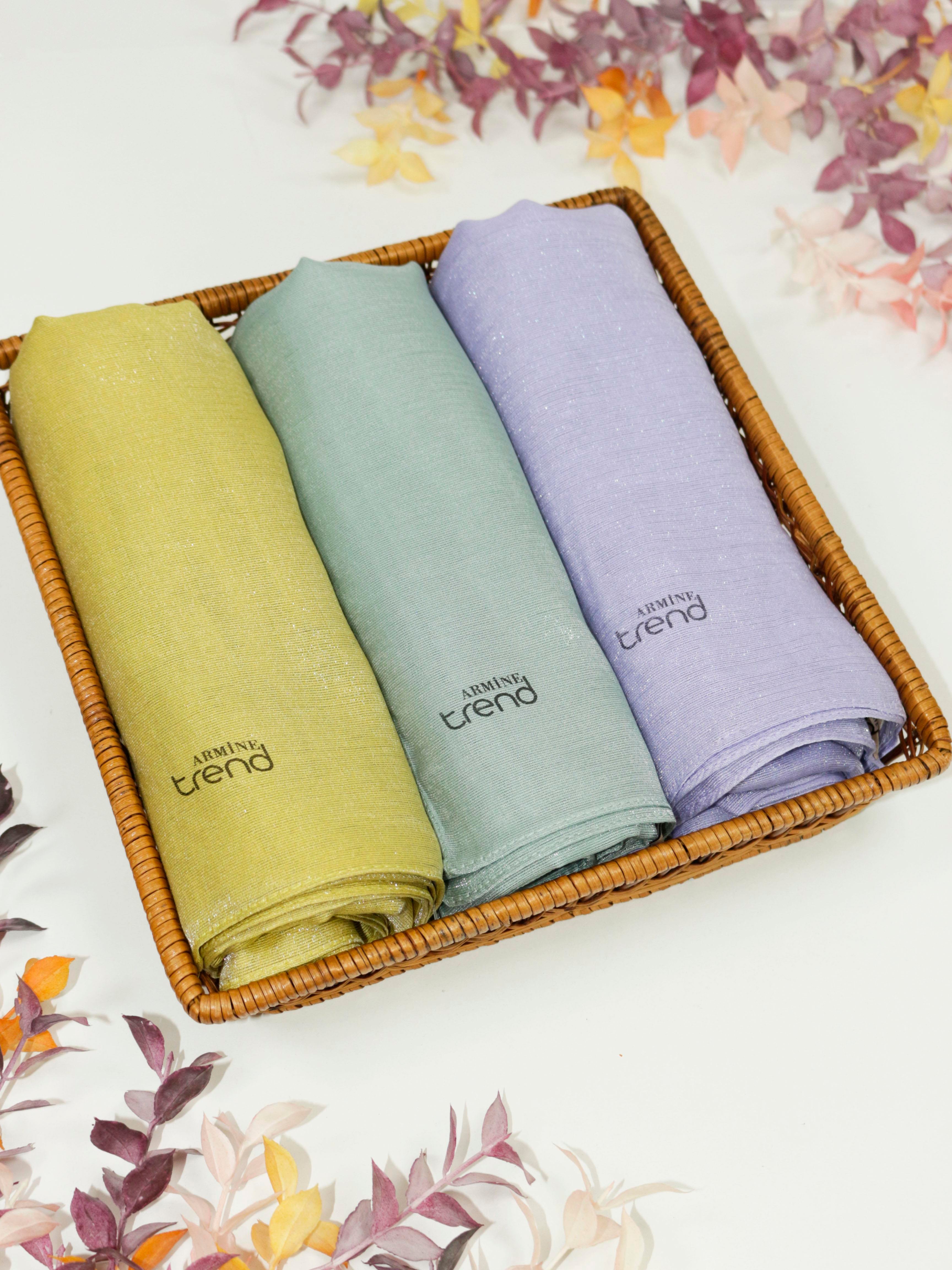 Armine Trend Pırıltı Abiye Şal 1 - ATS1PR - 3'lü Set -