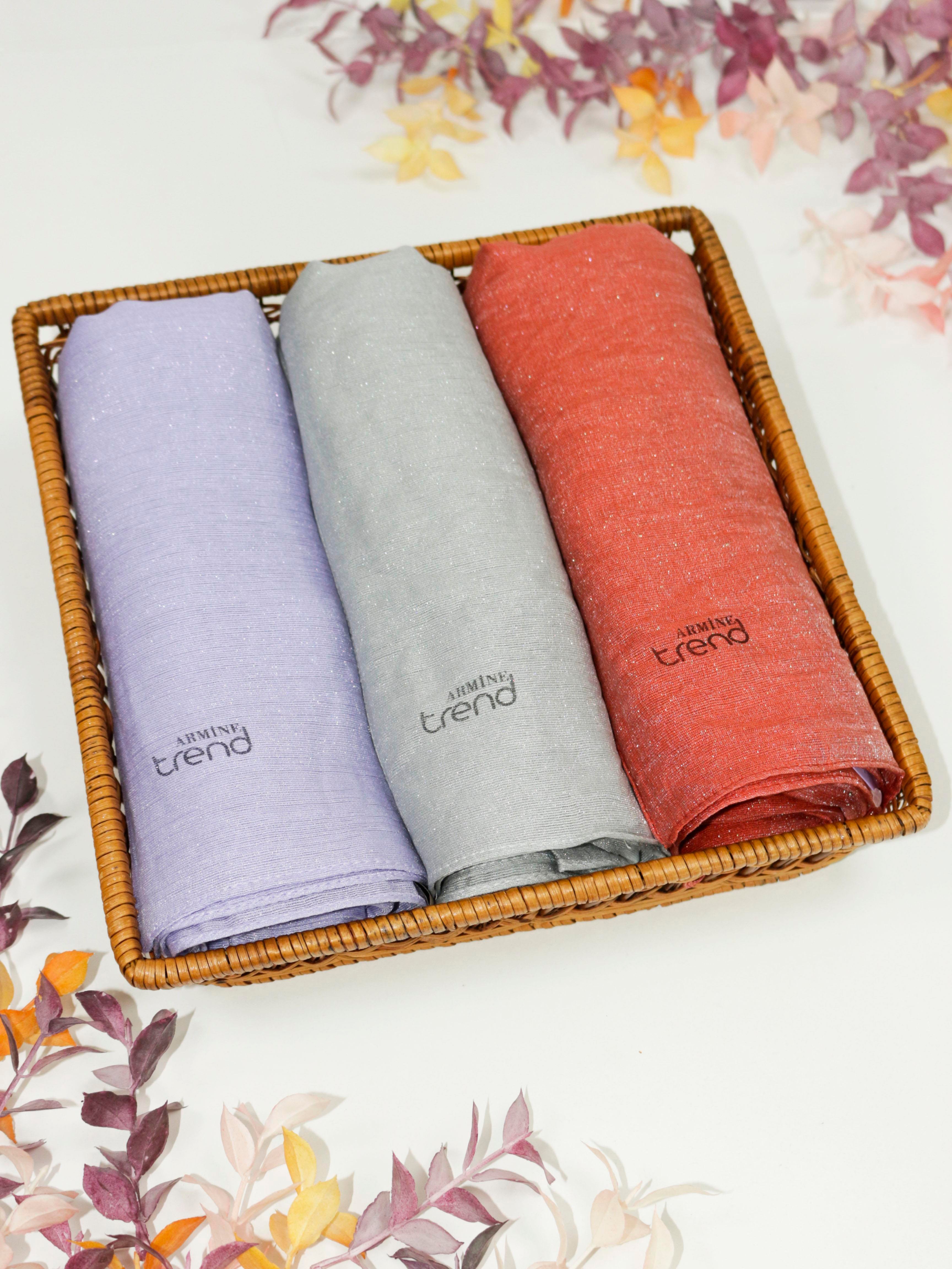 Armine Trend Pırıltı Abiye Şal 1 - ATS1PR - 3'lü Set -