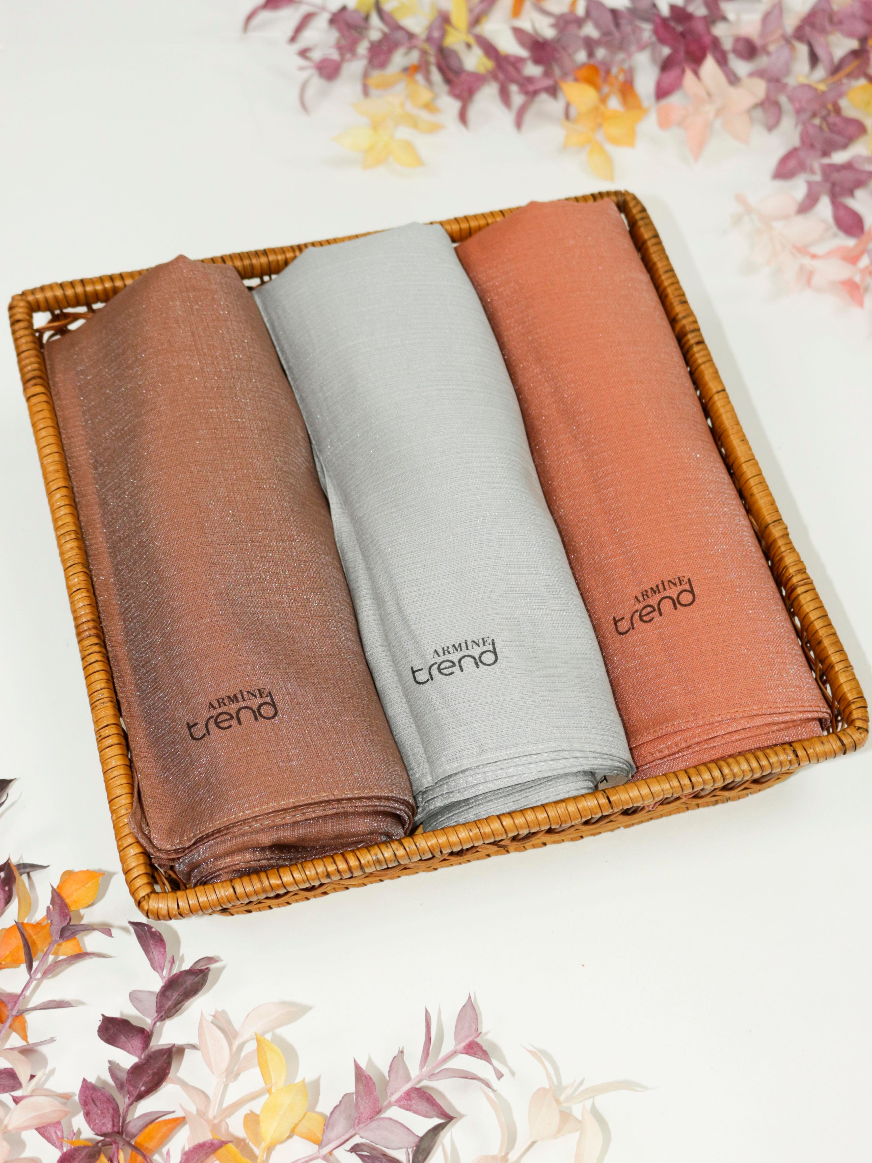 Armine Trend Pırıltı Abiye Şal 2 - ATS2PR - 3'lü Set -