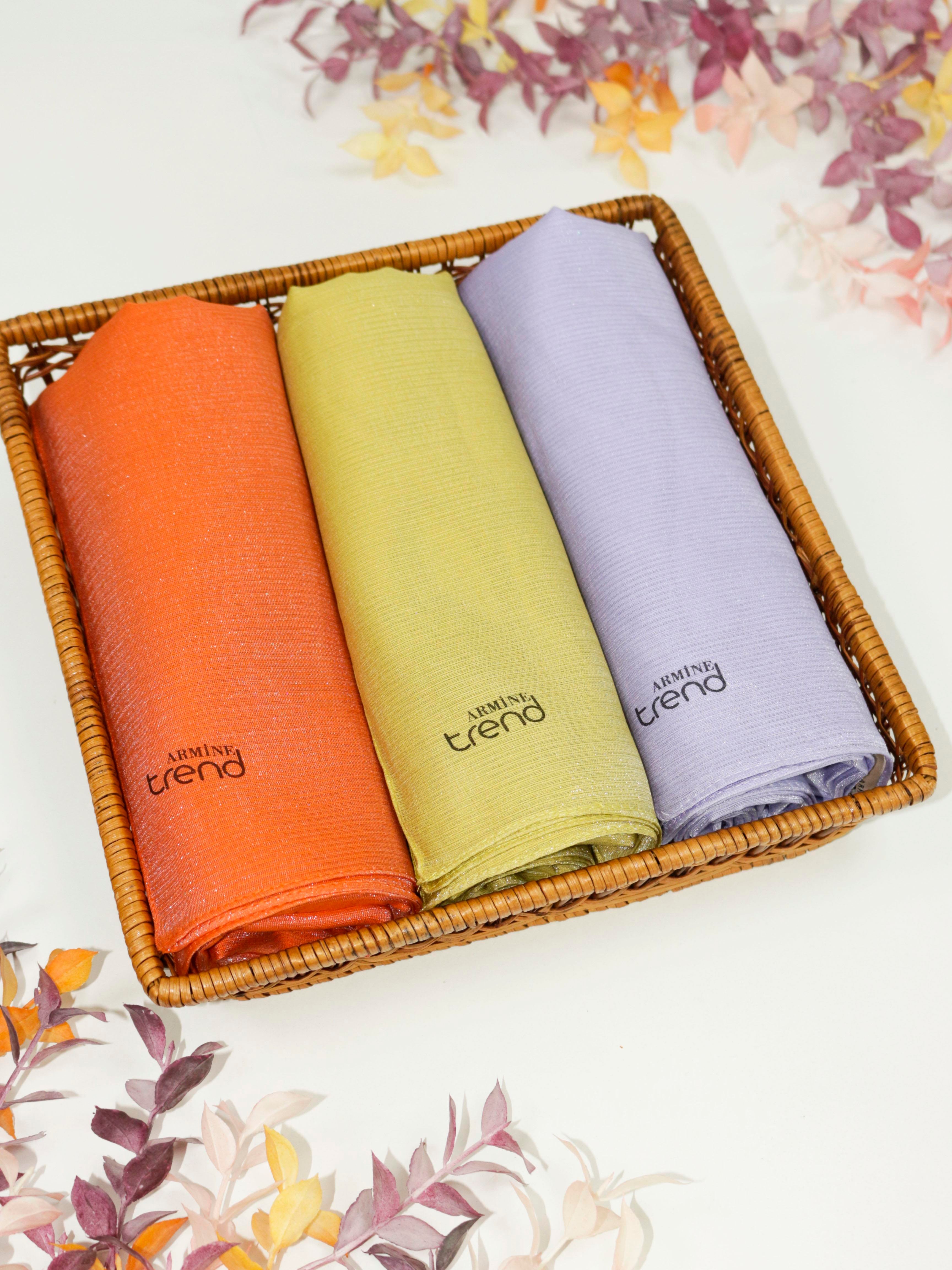 Armine Trend Pırıltı Abiye Şal 2 - ATS2PR - 3'lü Set -