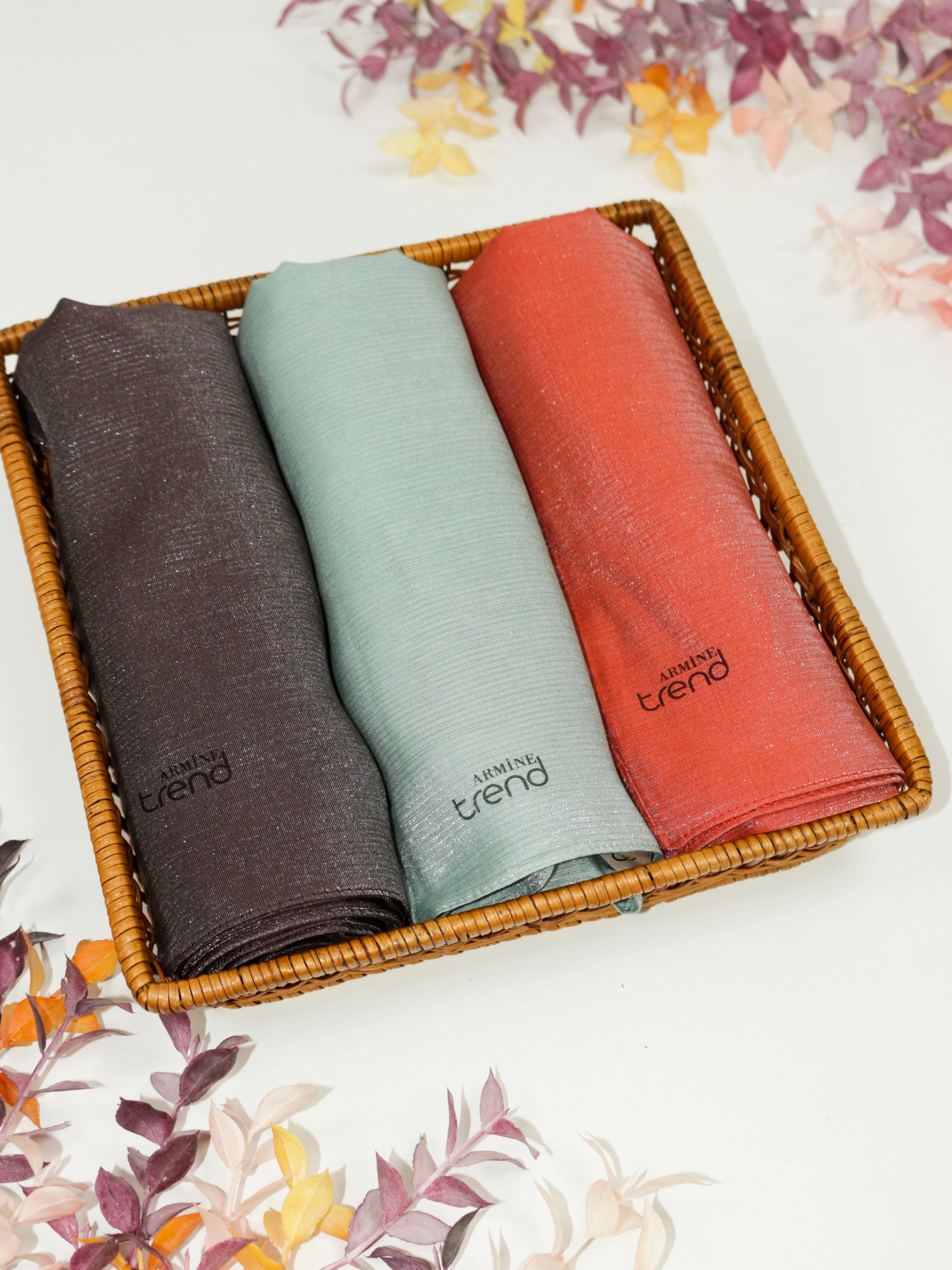 Armine Trend Pırıltı Abiye Şal 2 - ATS2PR - 3'lü Set -