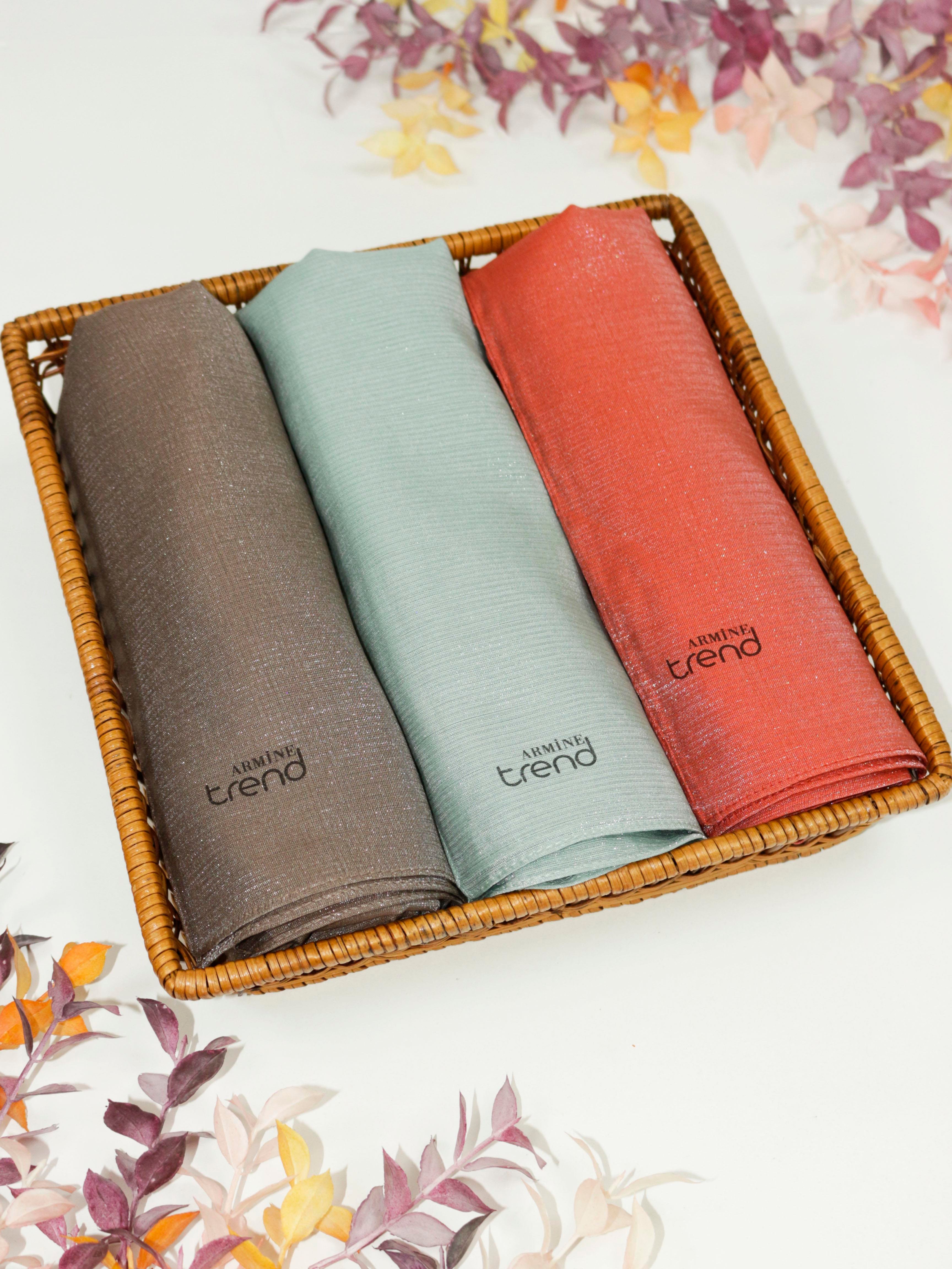 Armine Trend Pırıltı Abiye Şal 2 - ATS2PR - 3'lü Set -