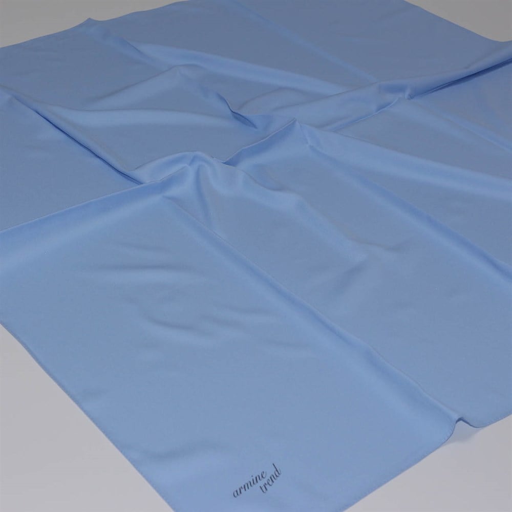 Armine Trend Rayon Poly. Düz Renk Eşarp - 64. B MAVİ - Tivil