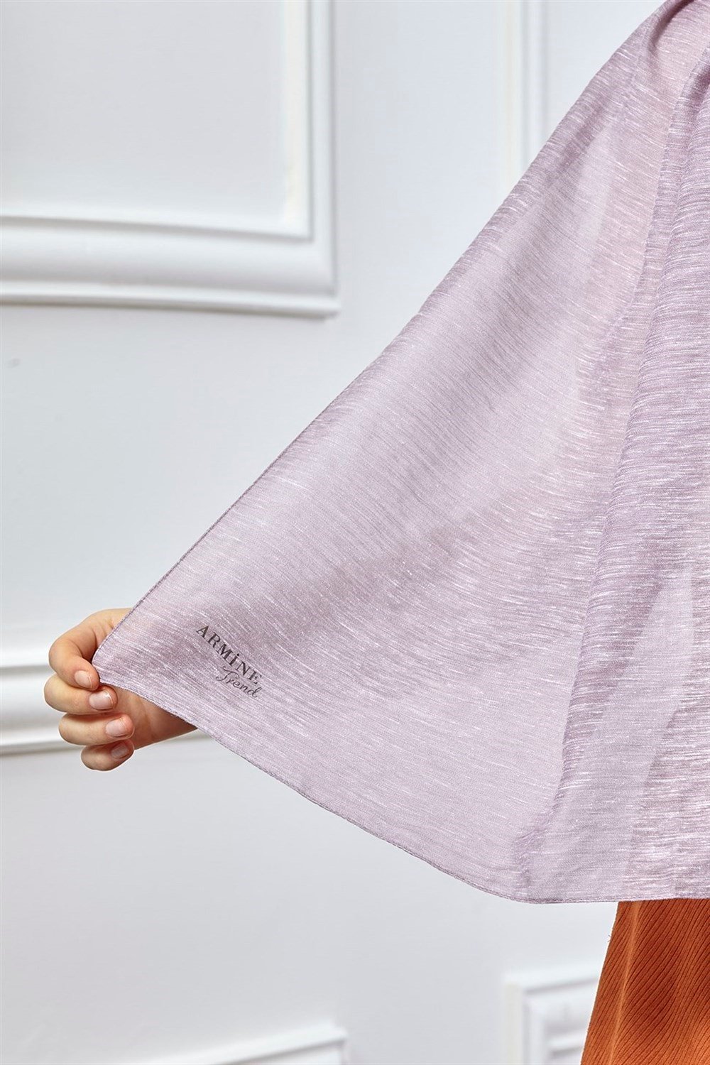 Armine Trend Simli Buse Şal  - Lavanta - Lavanta