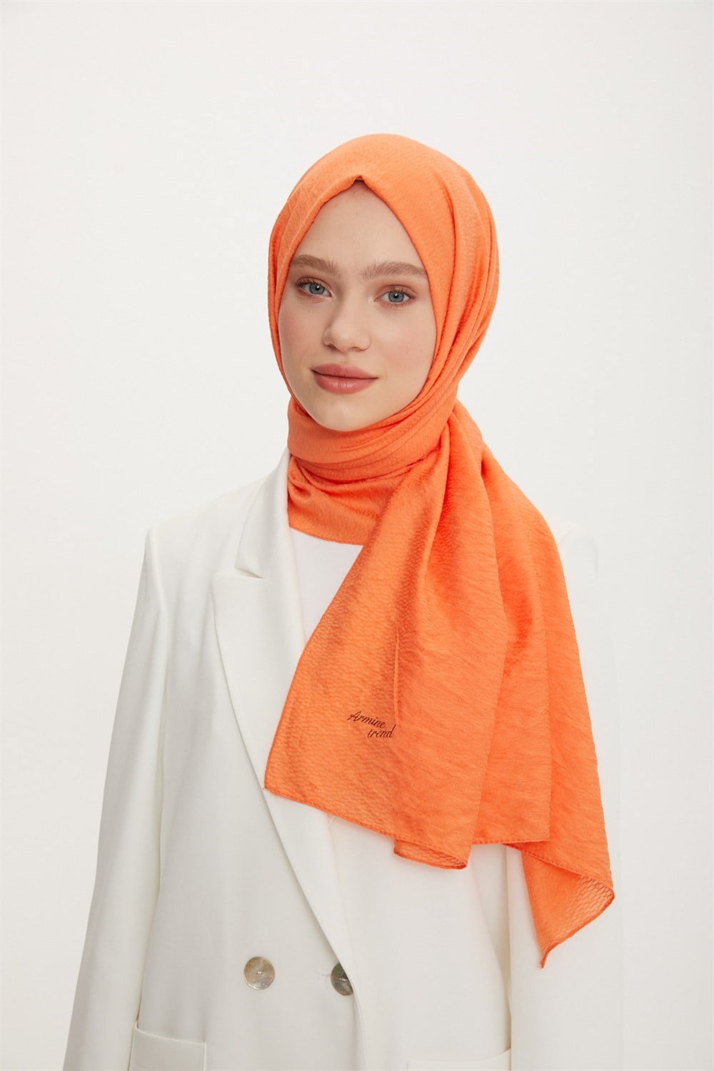 Armine Trend Star Şal - 3'lü Set - Eflatun, Yeşil, Turuncu - ATS3STR-543-563-564