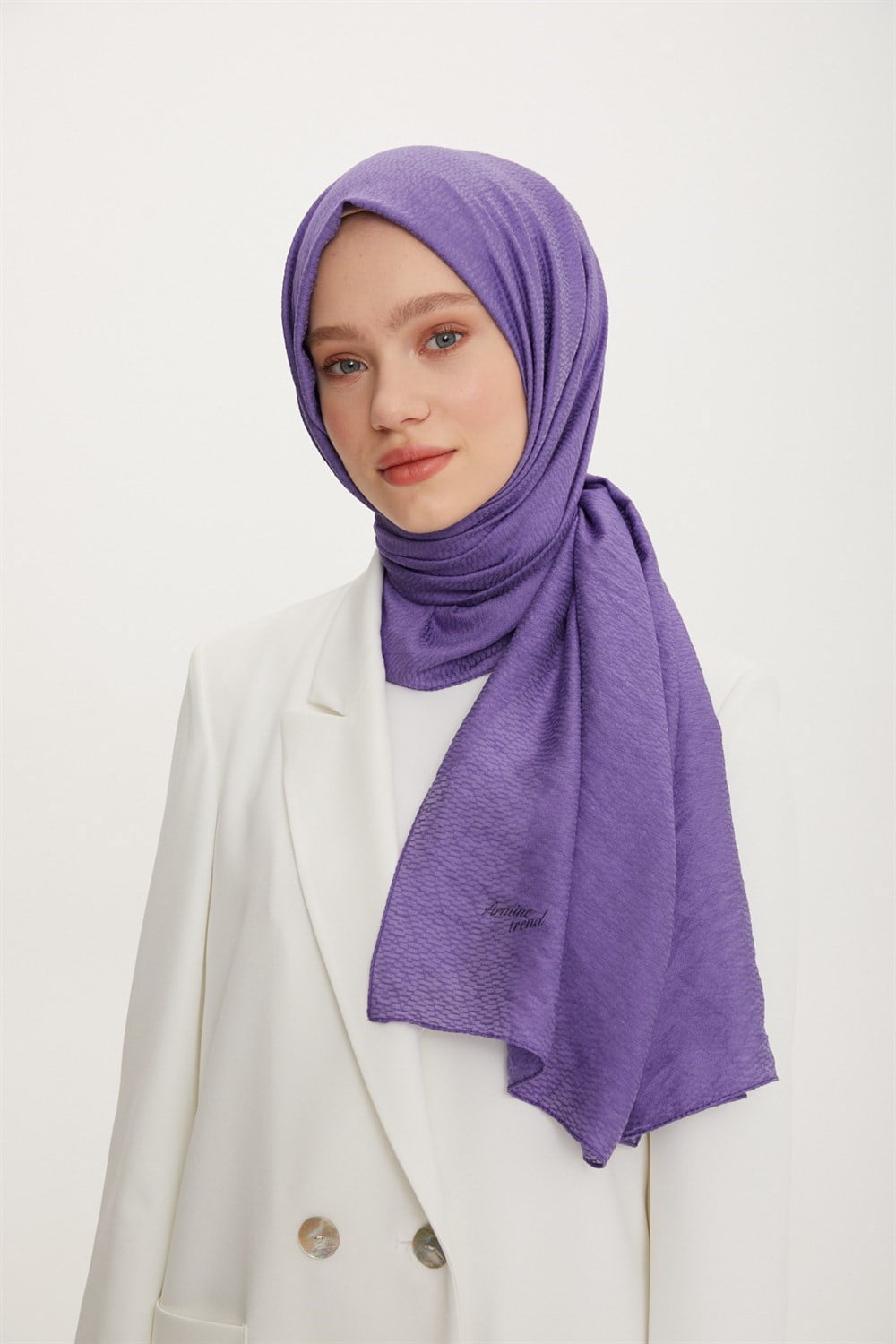 Armine Trend Star Şal - 3'lü Set - Eflatun, Yeşil, Turuncu - ATS3STR-543-563-564