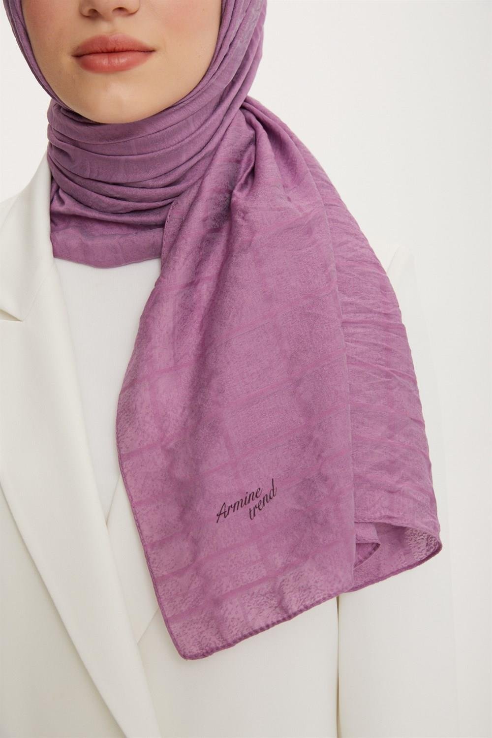 Armine Trend Star Şal - 3'lü Set - Gri, Mor, Pembe - ATS1STR-540-544-565